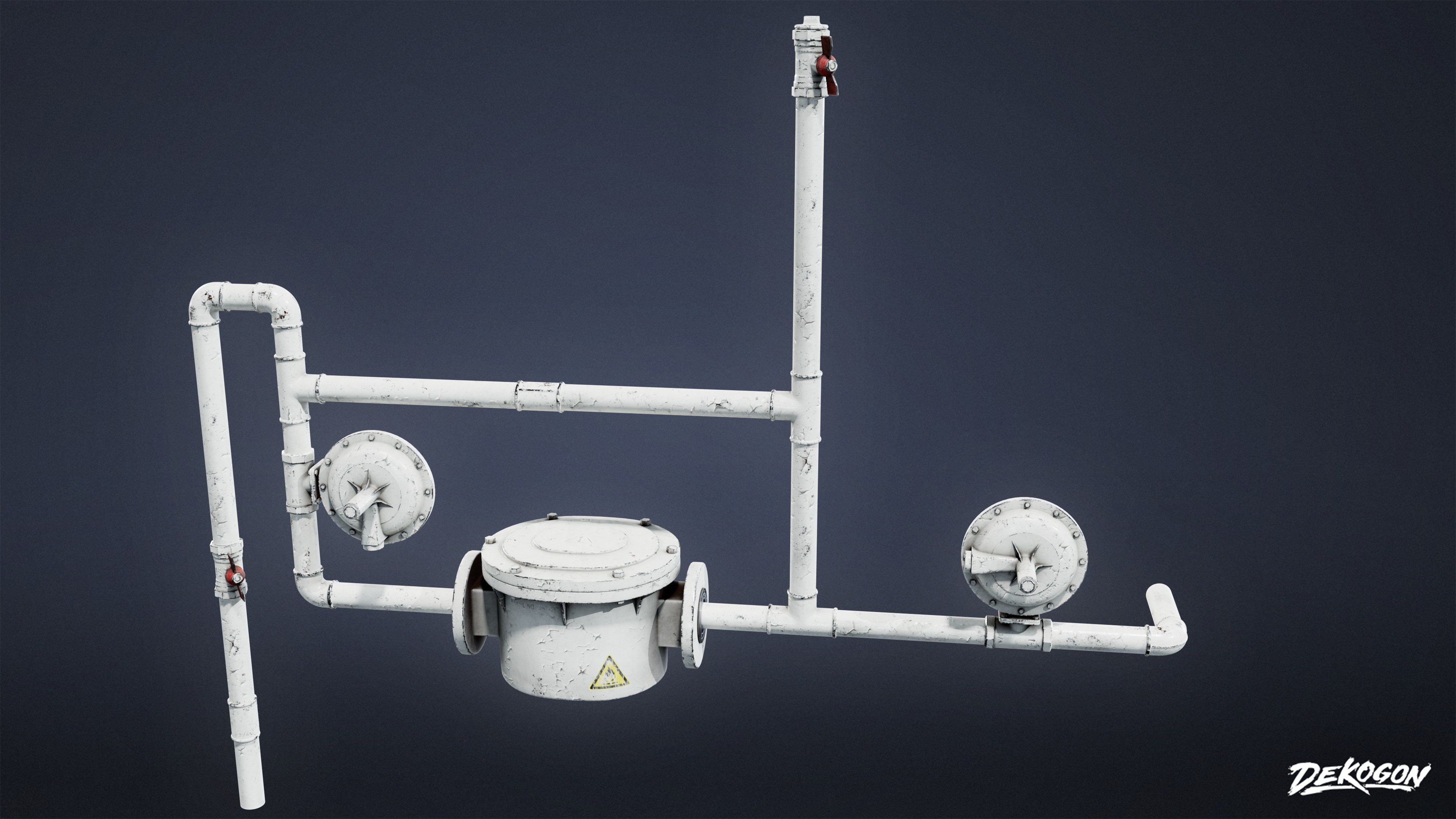 INDUSTRIAL - Pipe Set 03 - LOW POLY AND NANITE Low-poly 3D model_10