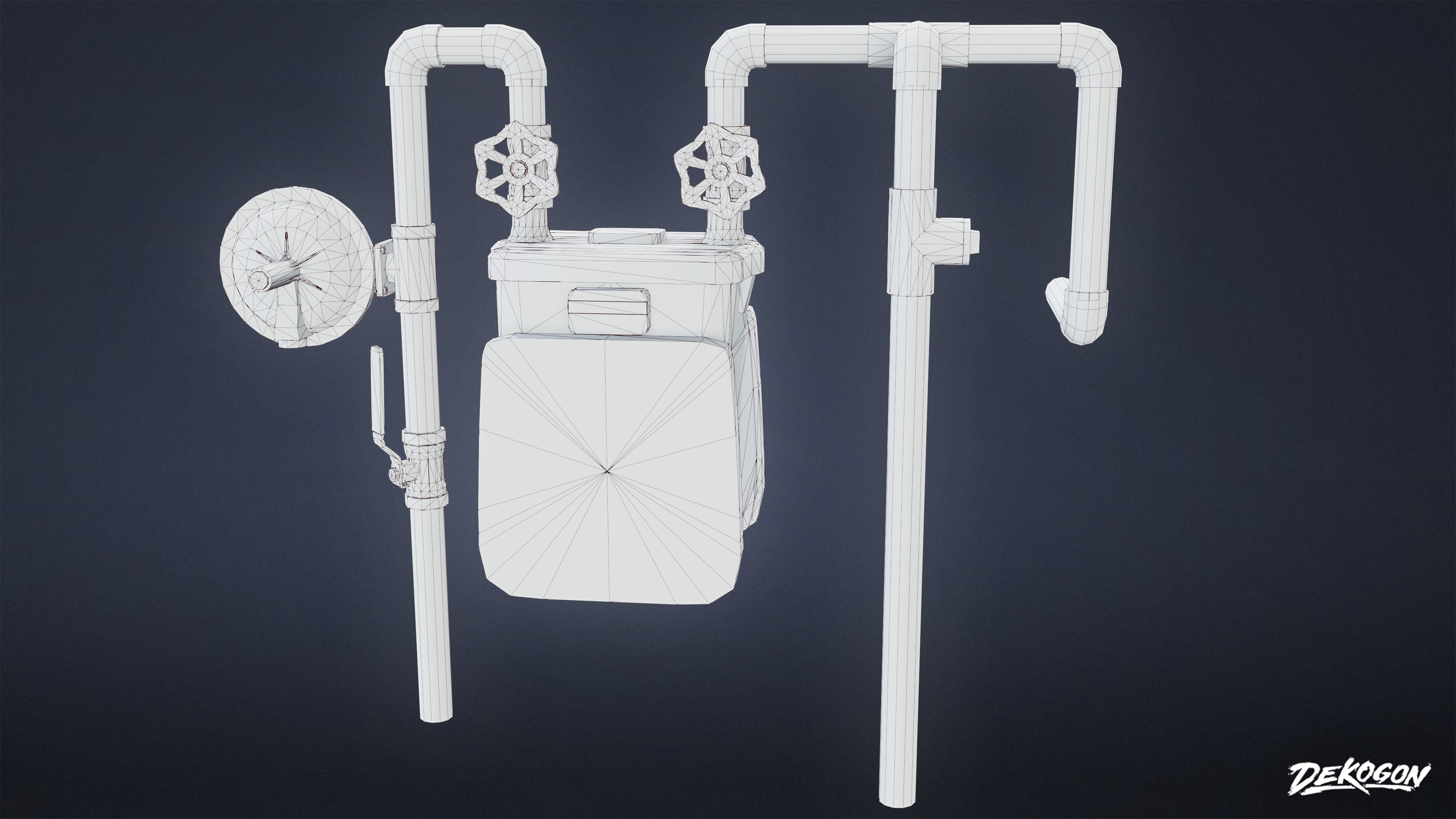 INDUSTRIAL - Pipe Set 03 - LOW POLY AND NANITE Low-poly 3D model_18