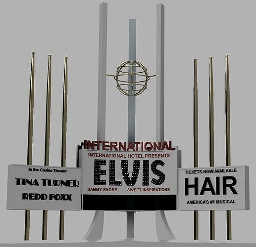 International Hotel Las Vegas 3D print model