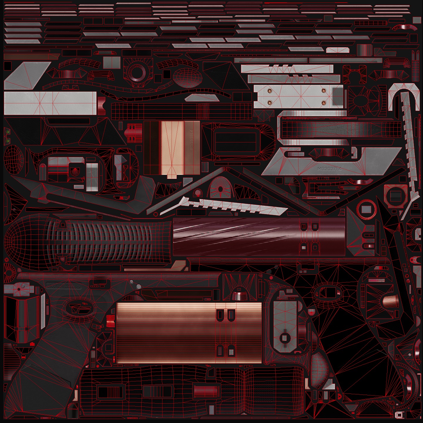 Stylized Cyberpunk Pistol PBR Low-poly 3D model_26