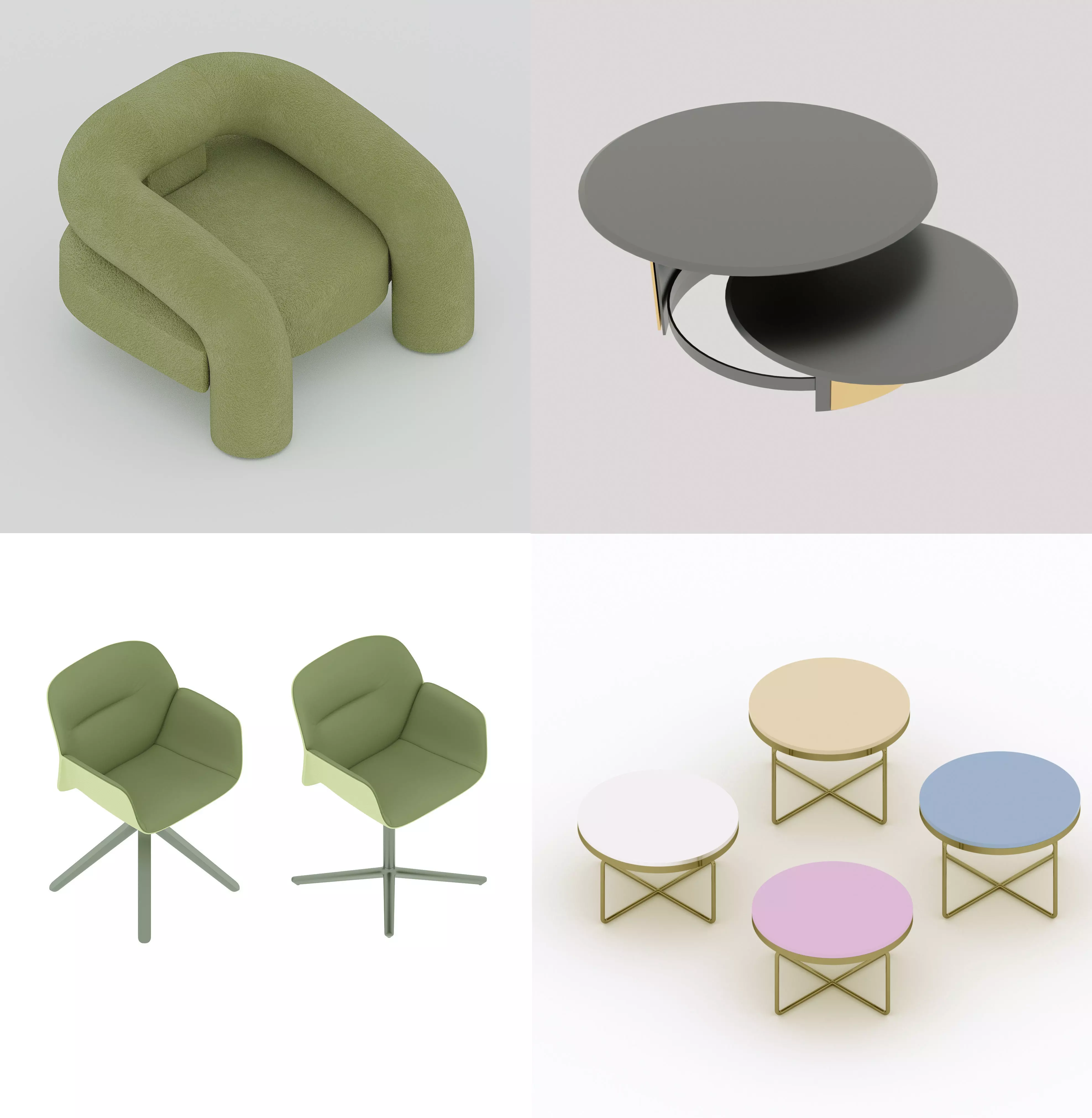 furniture set 3D model