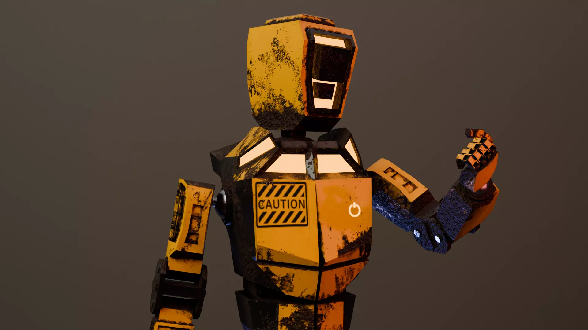 War Robot Low-poly 3D model_0