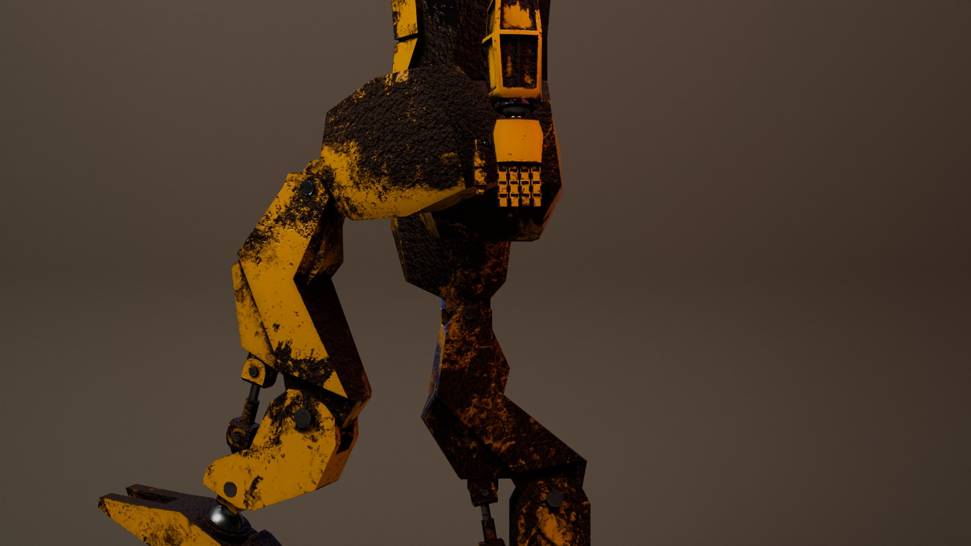 War Robot Low-poly 3D model_19