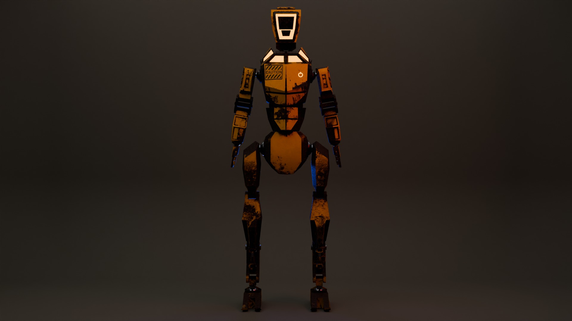 War Robot Low-poly 3D model_7