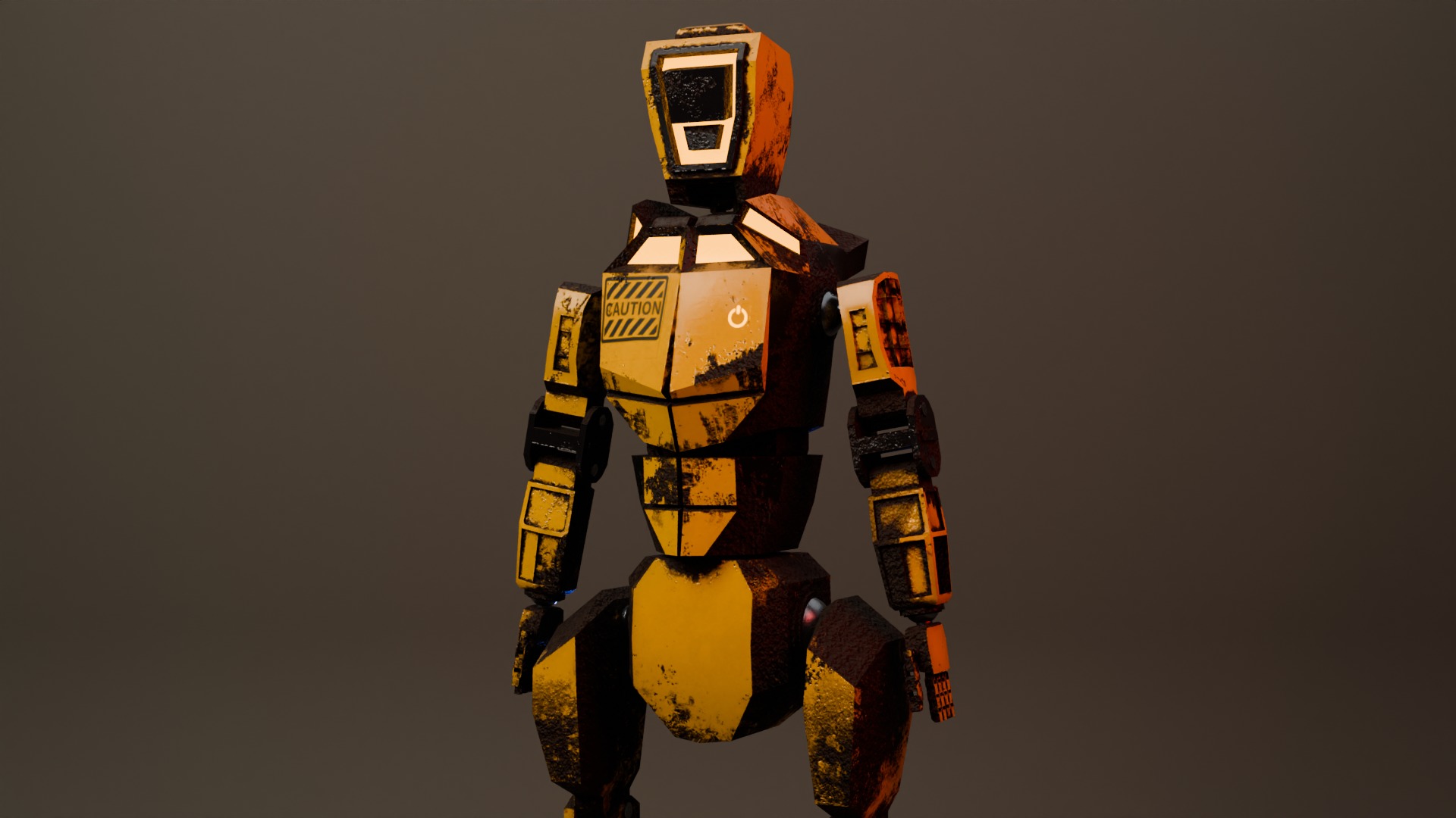 War Robot Low-poly 3D model_14