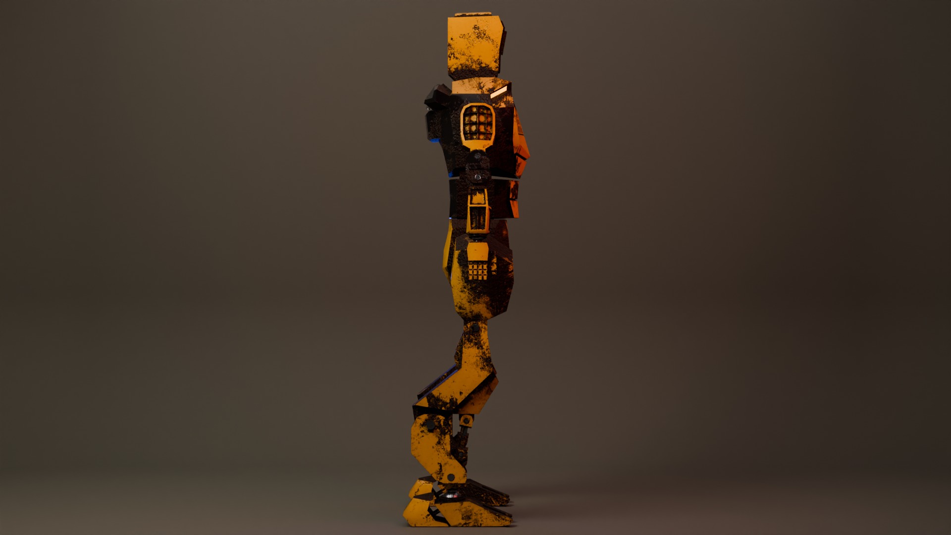 War Robot Low-poly 3D model_4