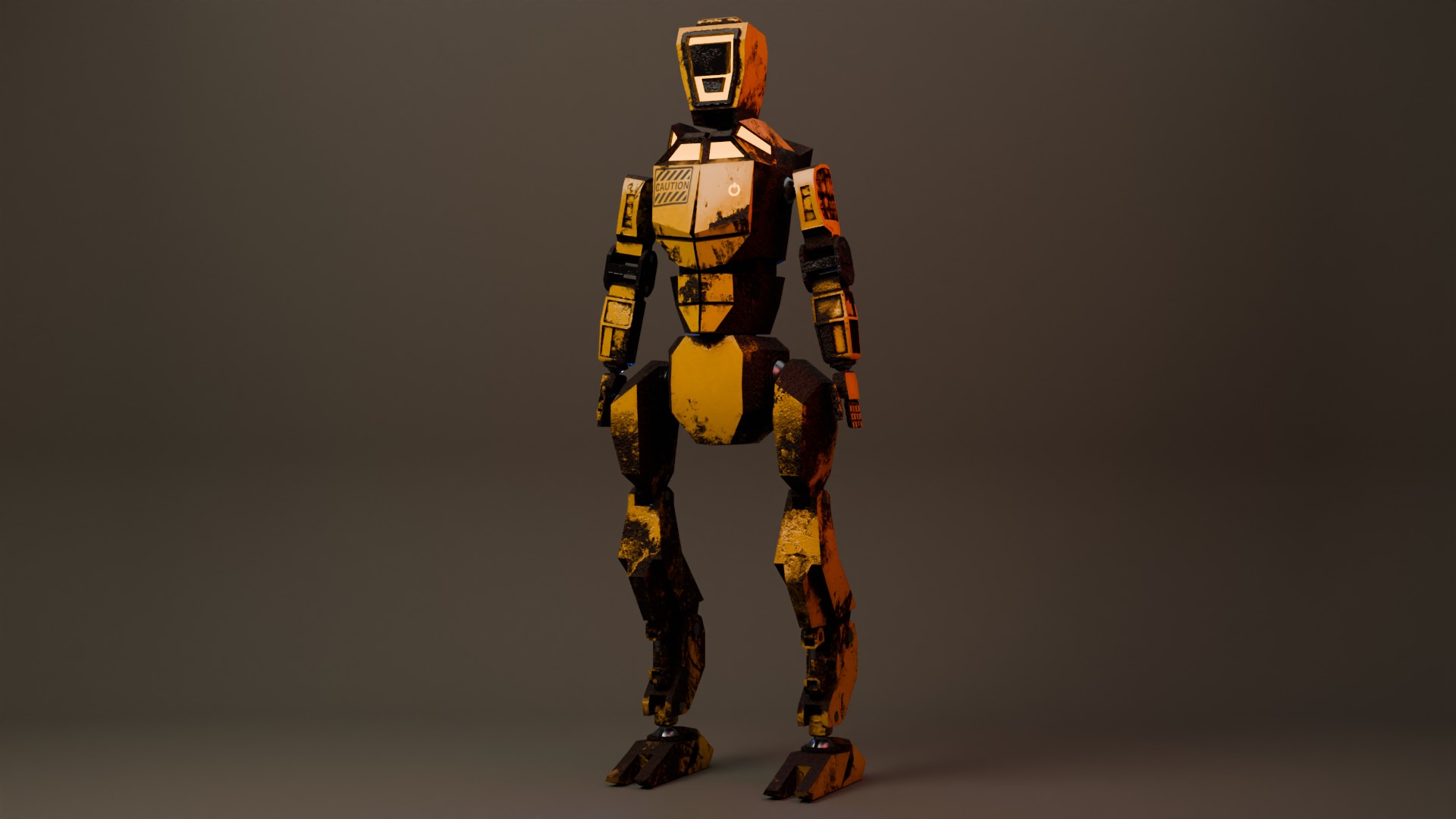 War Robot Low-poly 3D model_15