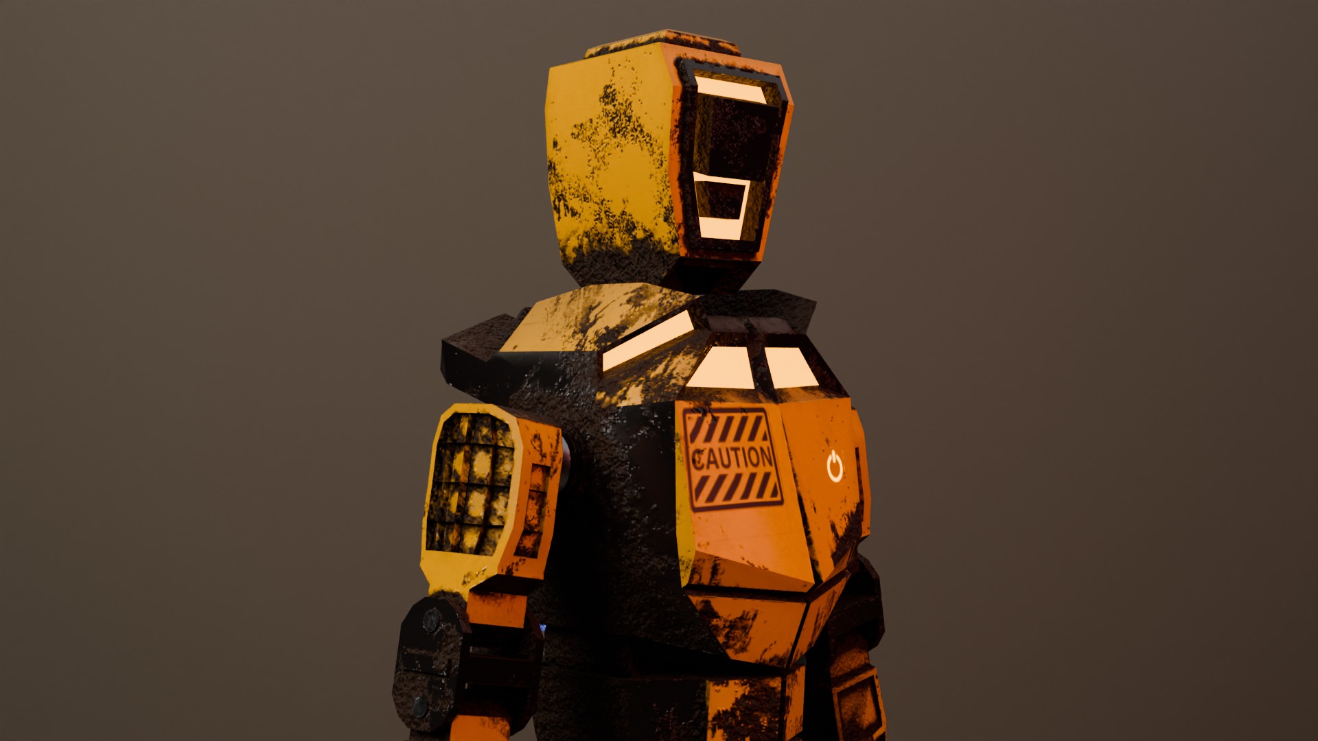 War Robot Low-poly 3D model_2