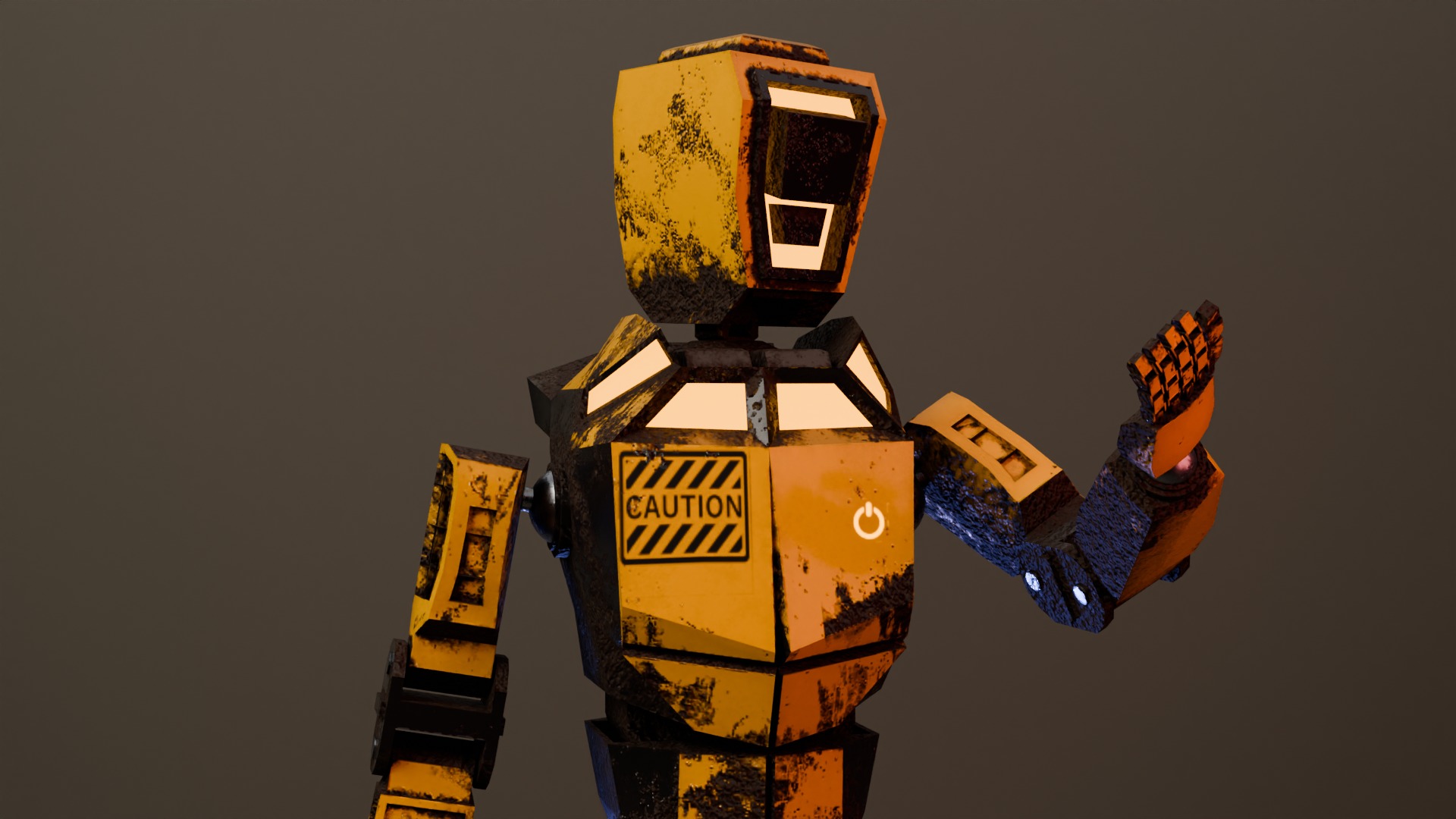 War Robot Low-poly 3D model_3