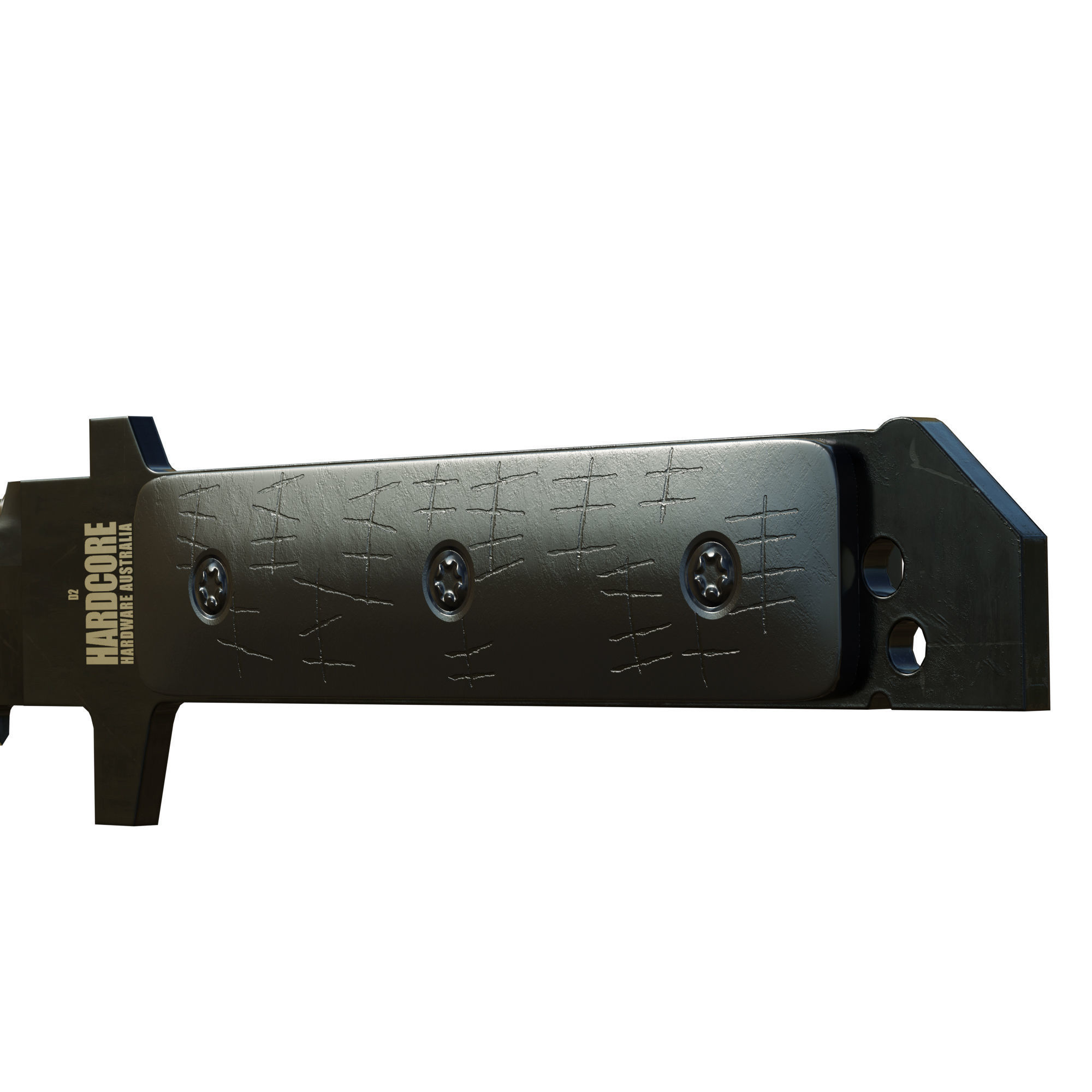 Hardcore Hardware D2 Knife Low-poly 3D model_8