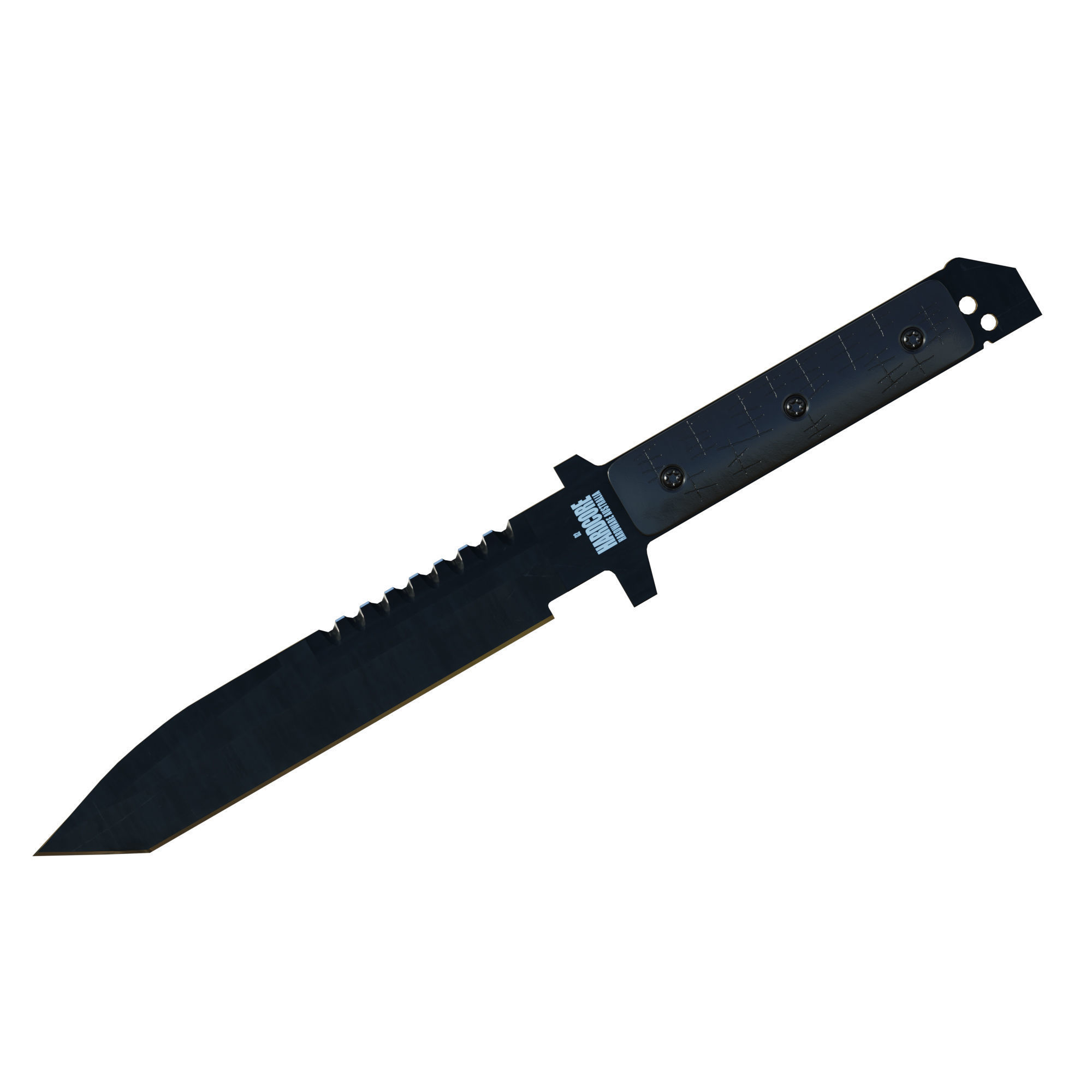 Hardcore Hardware D2 Knife Low-poly 3D model_2