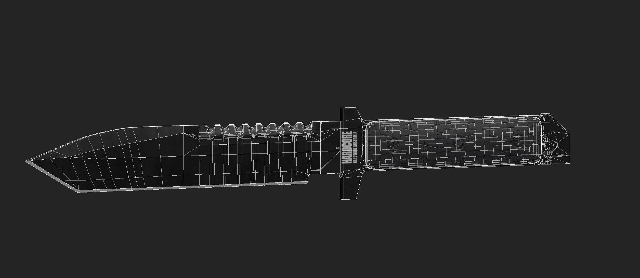 Hardcore Hardware D2 Knife Low-poly 3D model_13