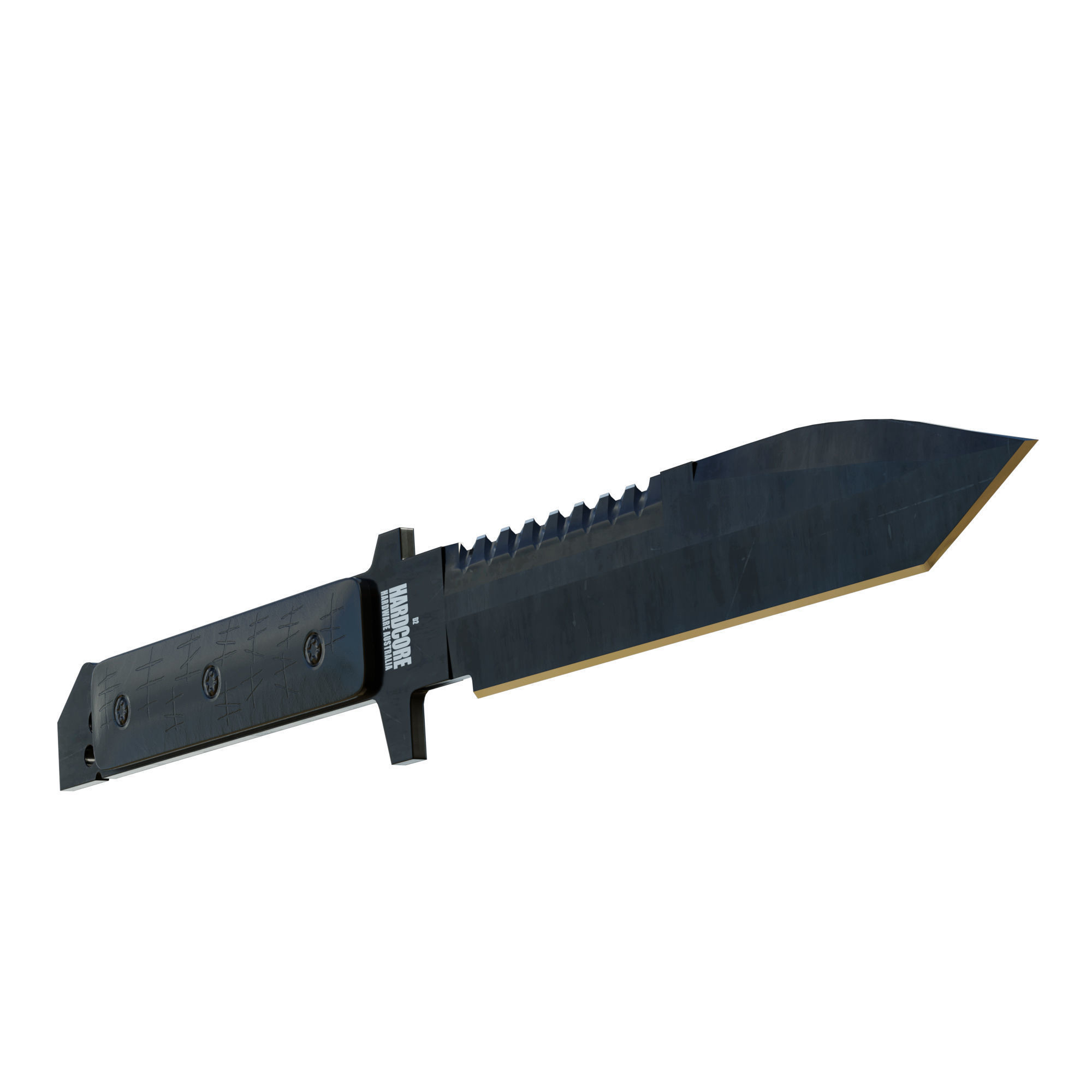 Hardcore Hardware D2 Knife Low-poly 3D model_5