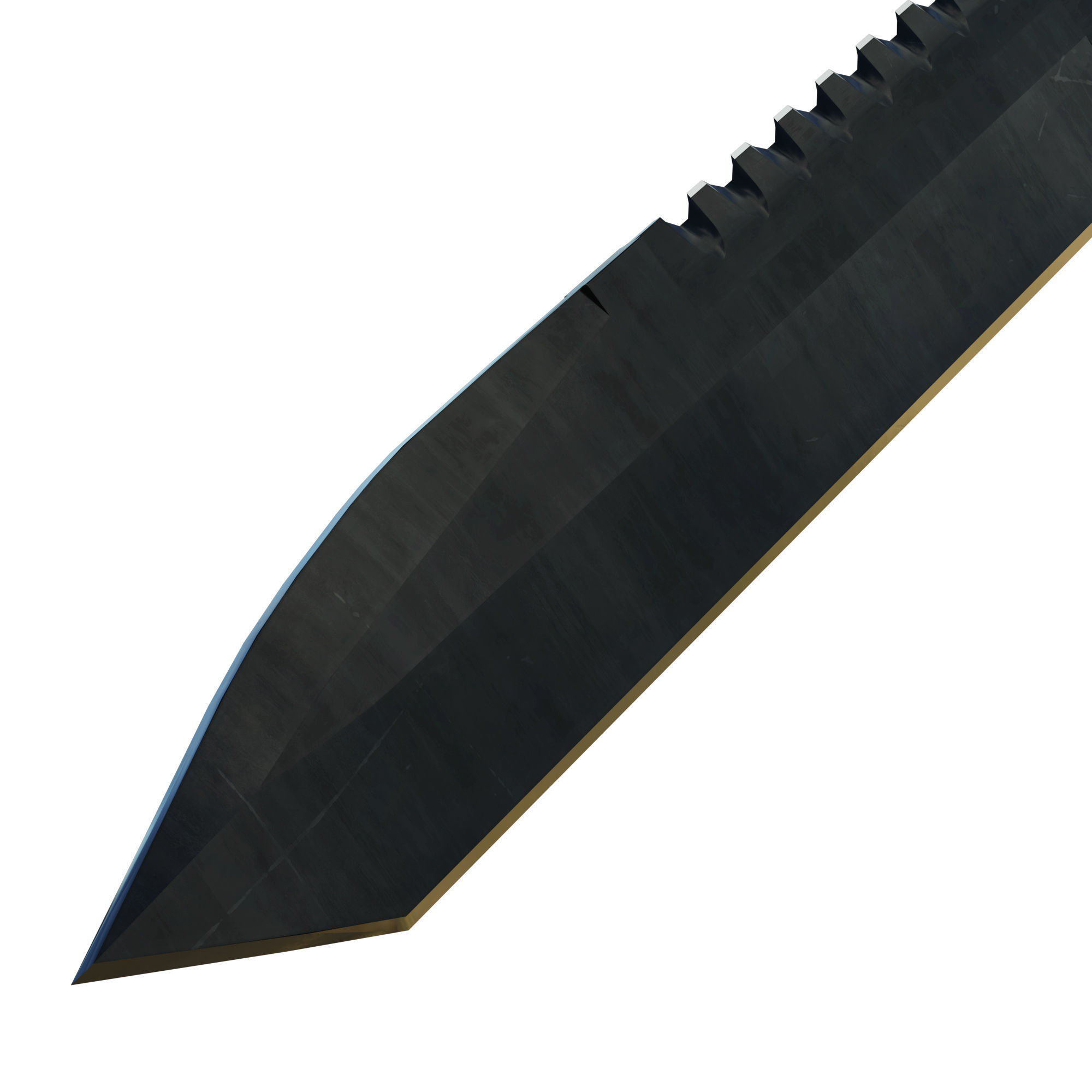 Hardcore Hardware D2 Knife Low-poly 3D model_7