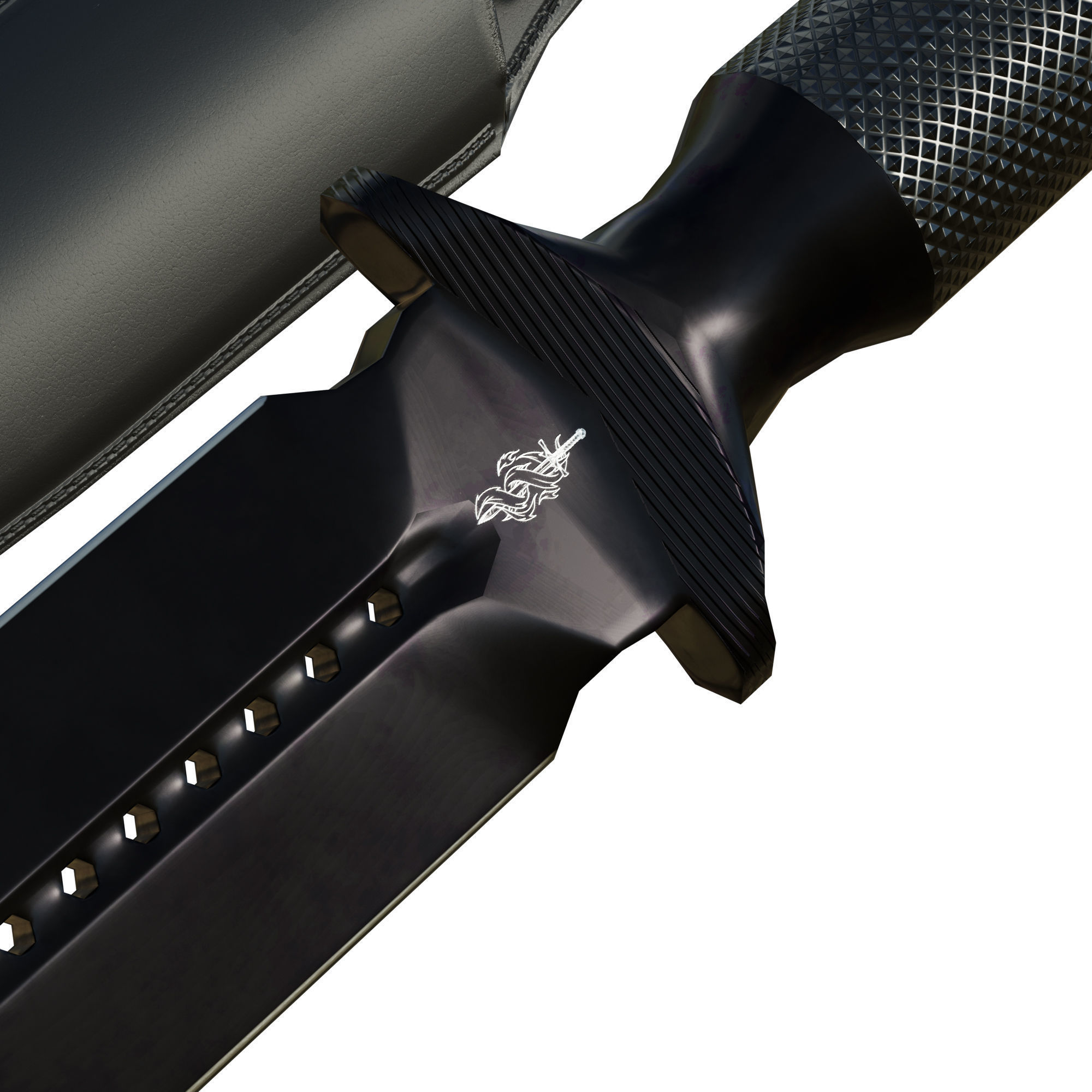 Kunai Blade PBR Low-poly 3D model_4