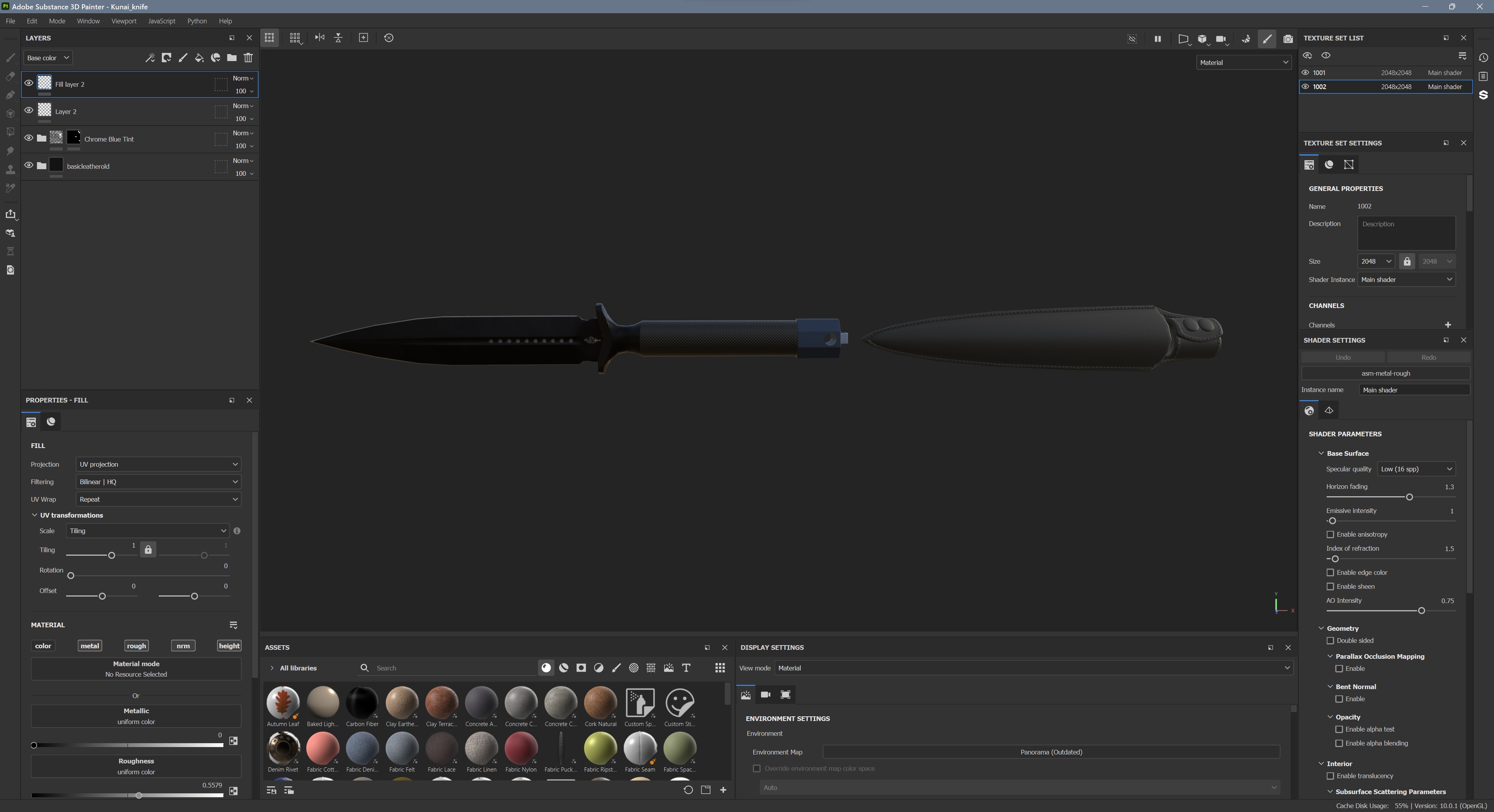 Kunai Blade PBR Low-poly 3D model_13