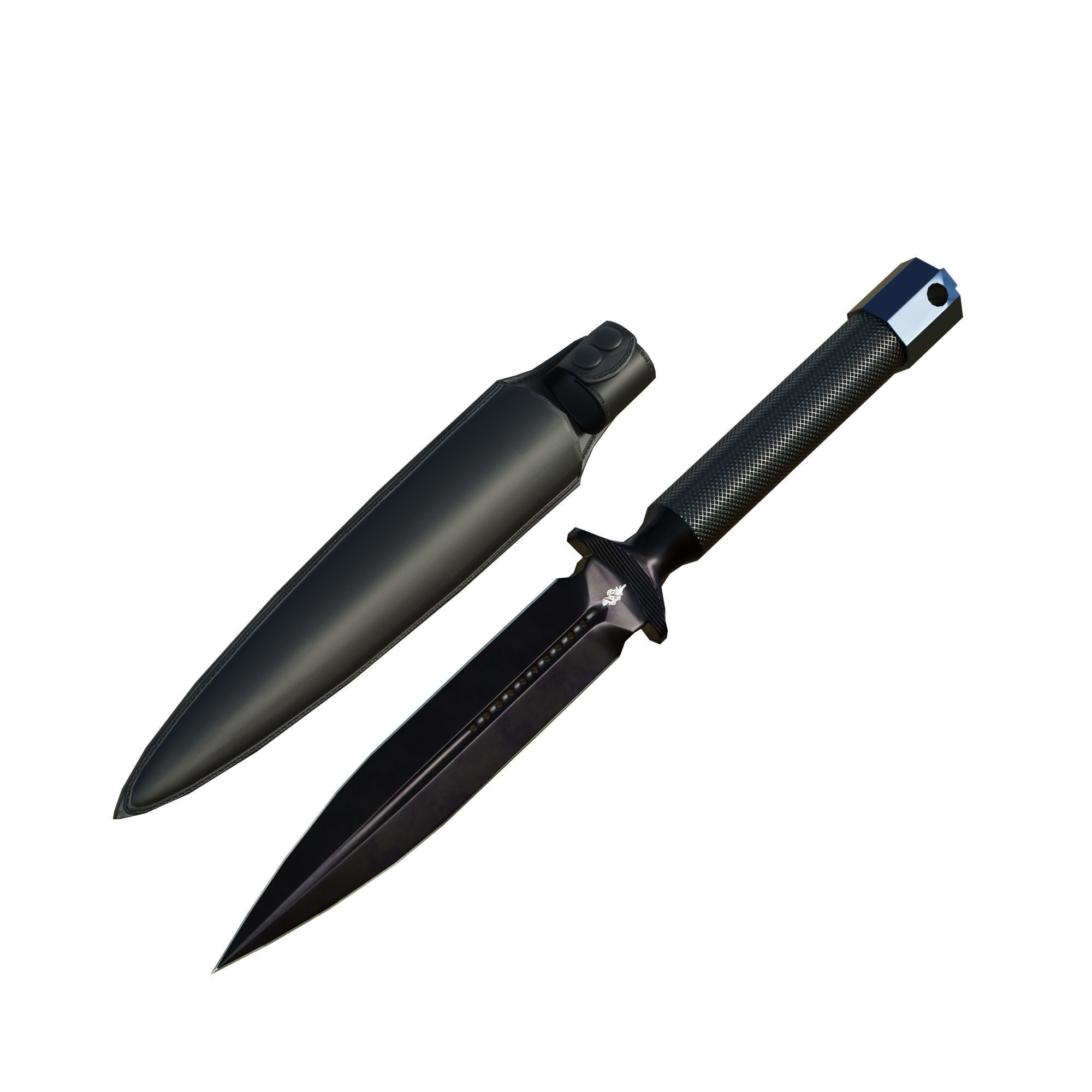Kunai Blade PBR Low-poly 3D model_2
