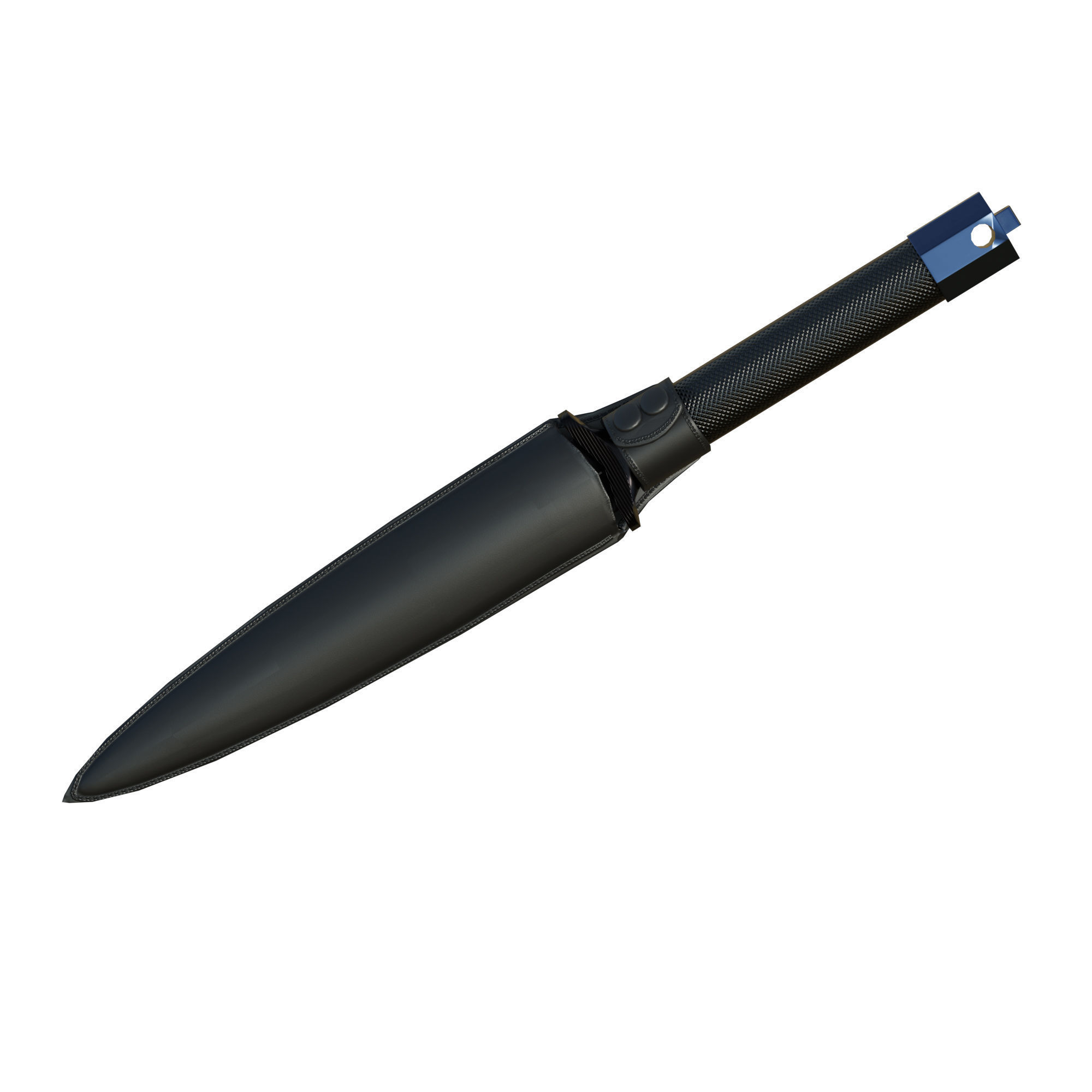 Kunai Blade PBR Low-poly 3D model_1