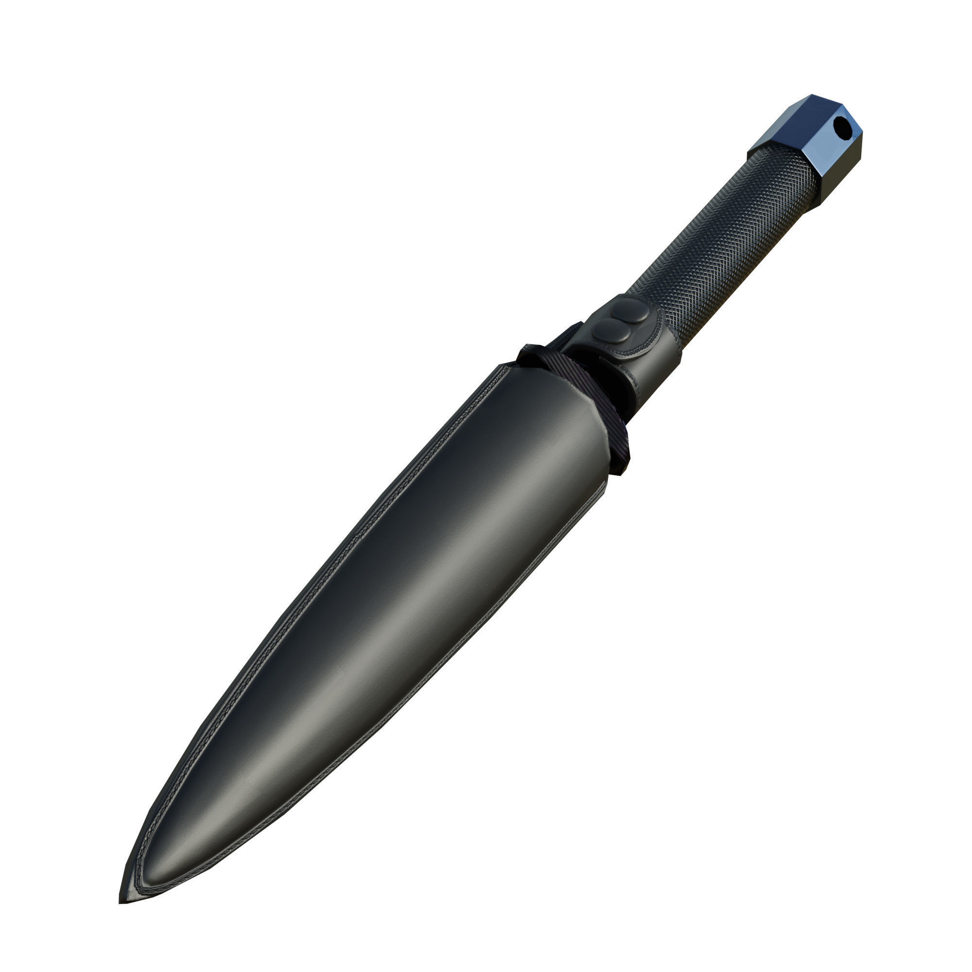 Kunai Blade PBR Low-poly 3D model_9
