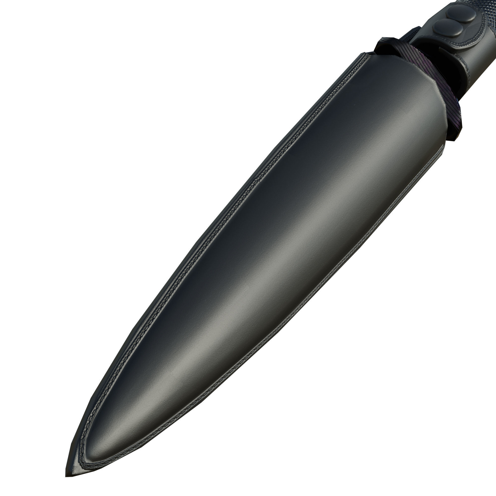 Kunai Blade PBR Low-poly 3D model_8