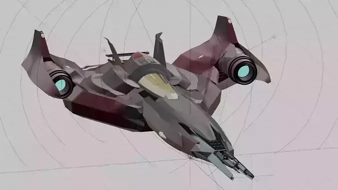 High poly SpaceShip