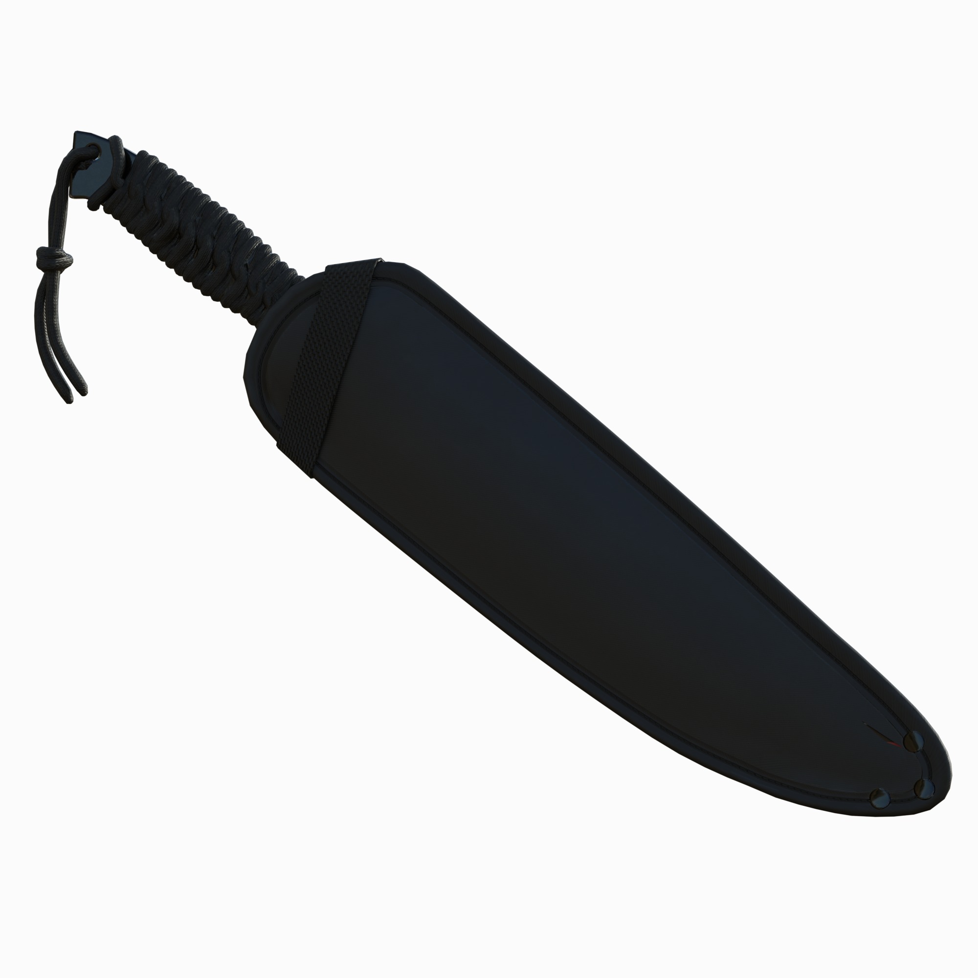 Red Guardian Twin Machete Low-poly 3D model_9