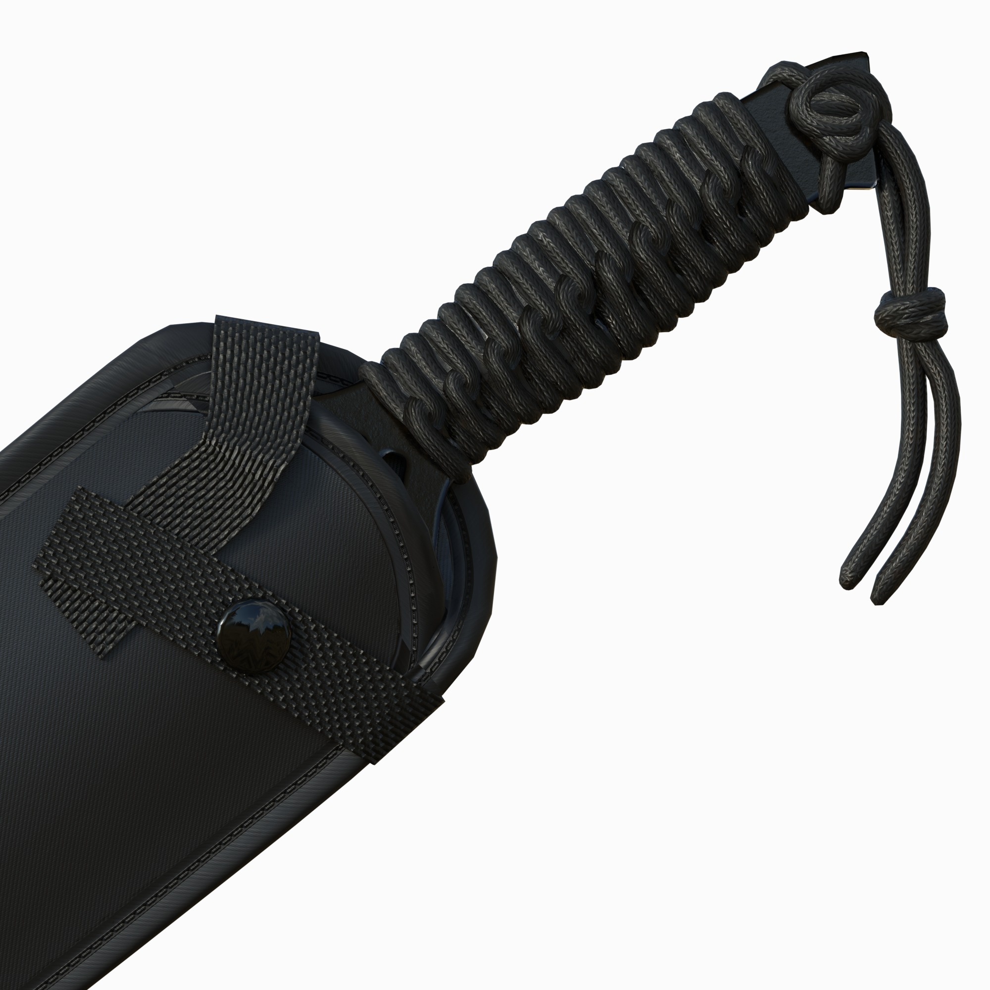 Red Guardian Twin Machete Low-poly 3D model_7