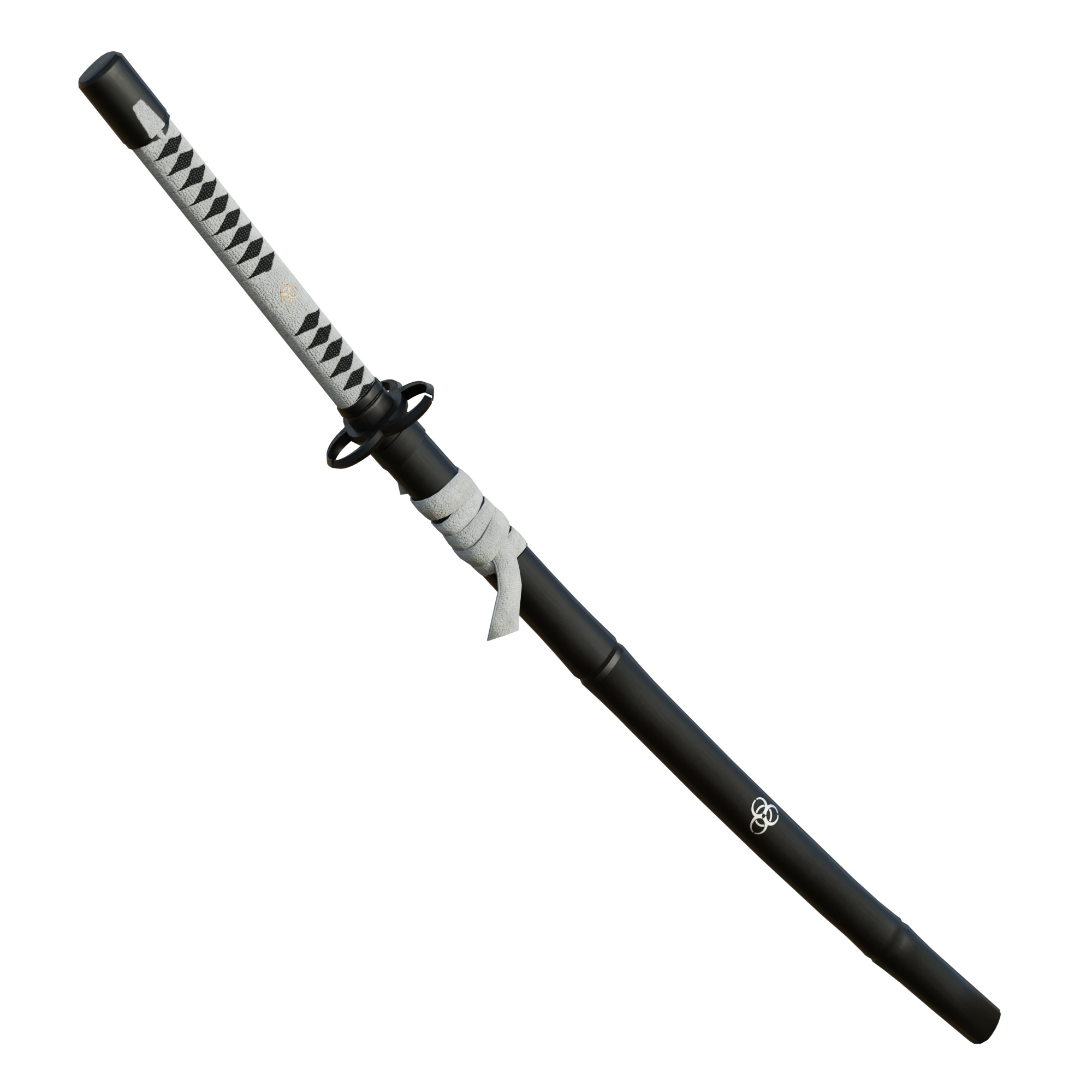 Zombie Slayer Katana Low-poly 3D model_7