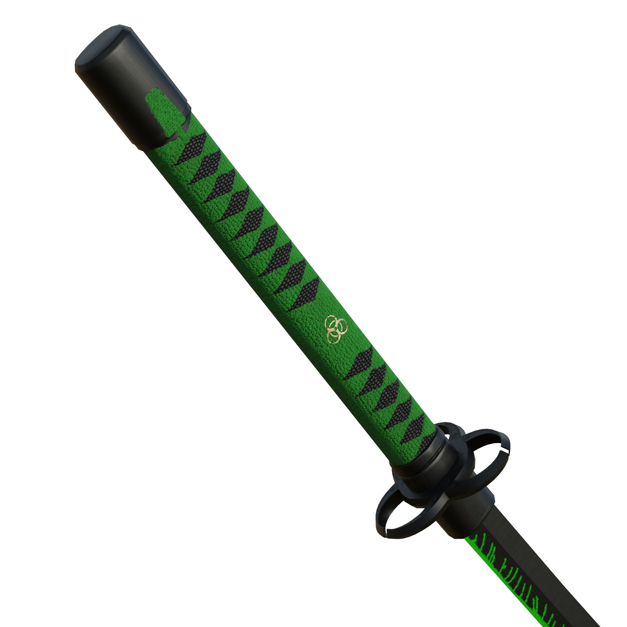 Zombie Slayer Katana Low-poly 3D model_4