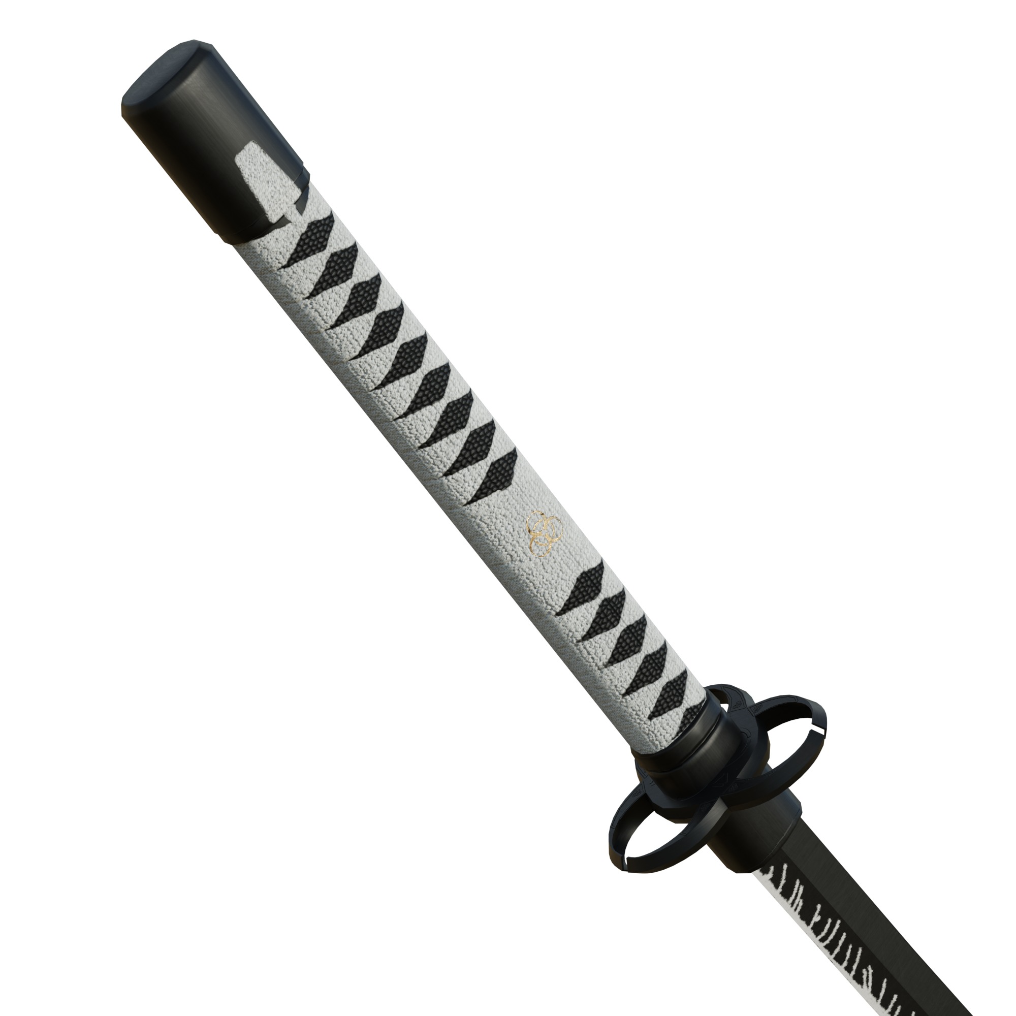 Zombie Slayer Katana Low-poly 3D model_6