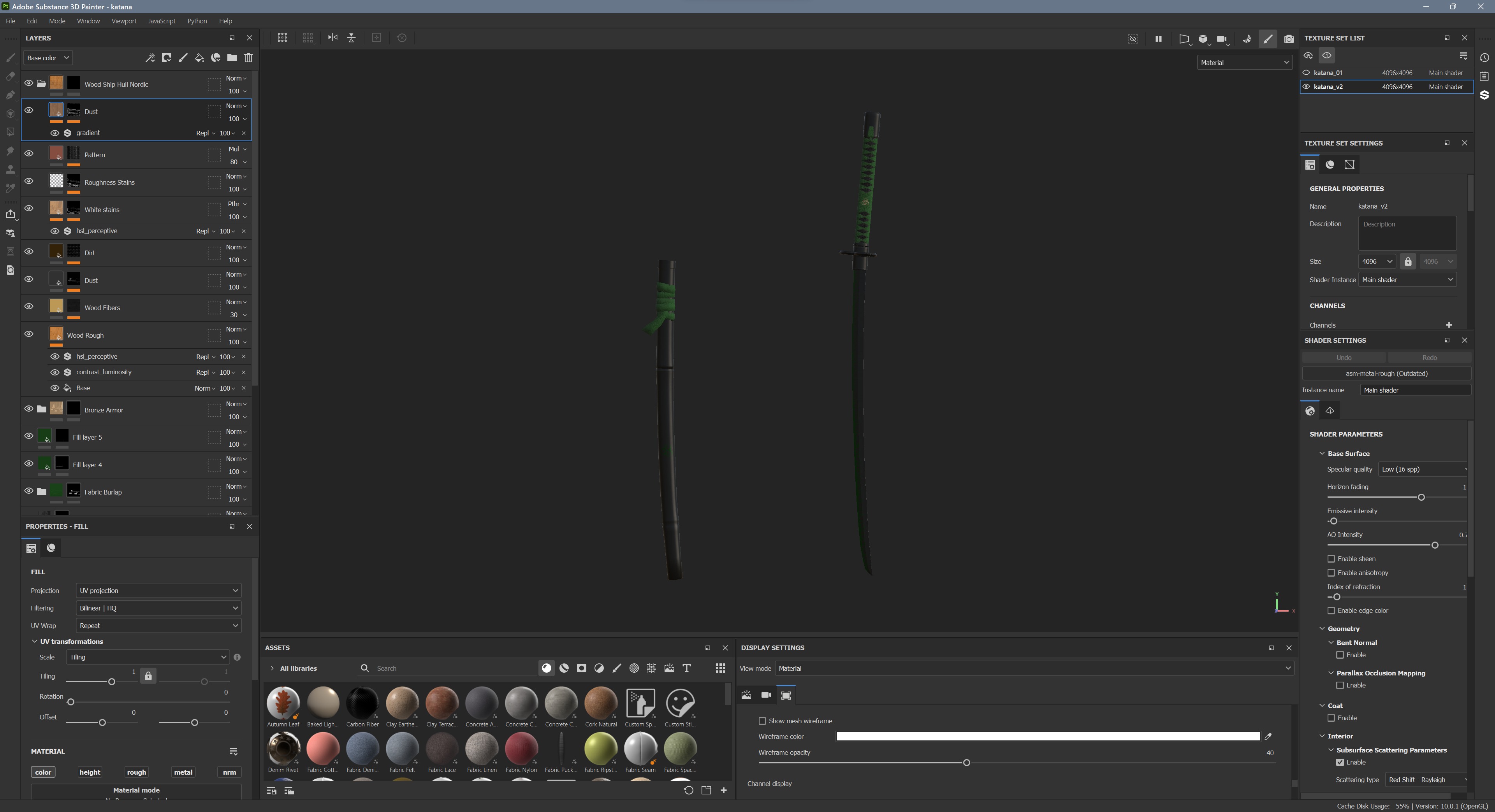 Zombie Slayer Katana Low-poly 3D model_22