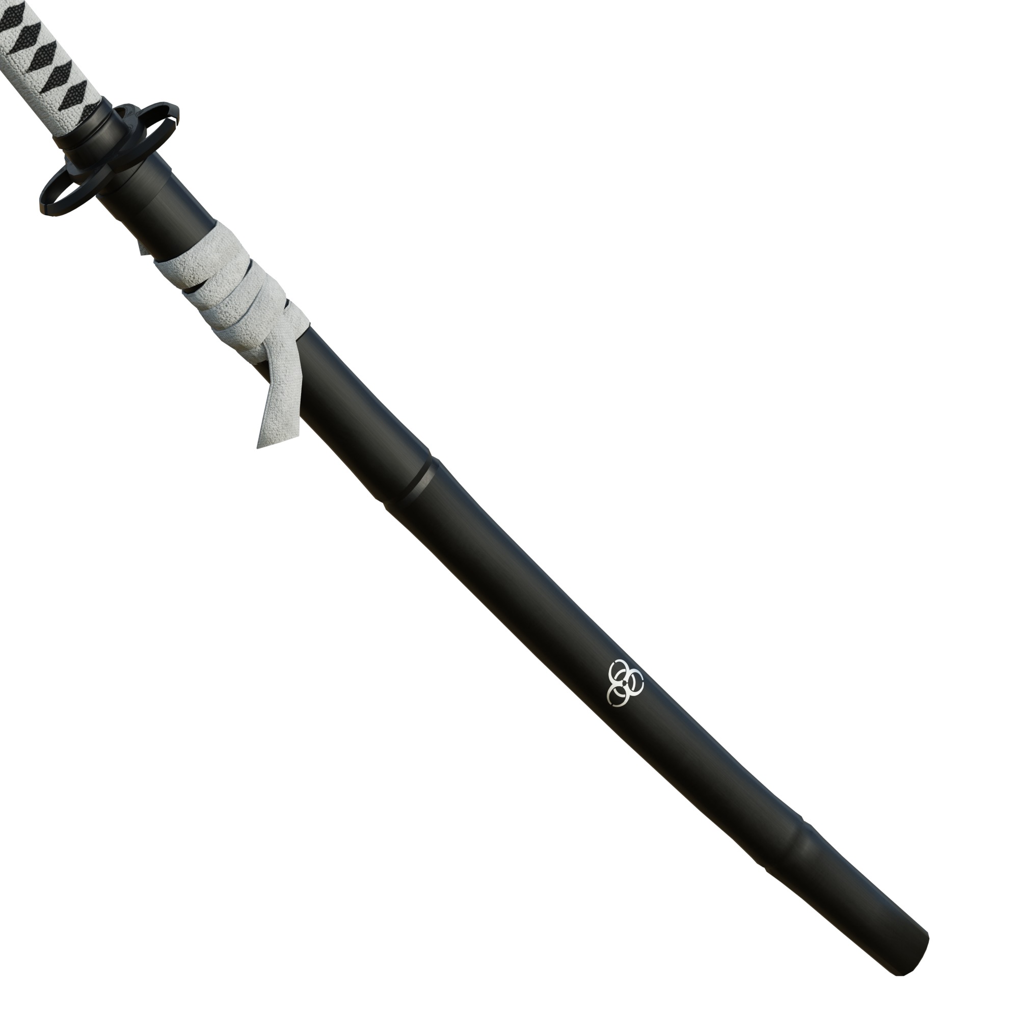 Zombie Slayer Katana Low-poly 3D model_10