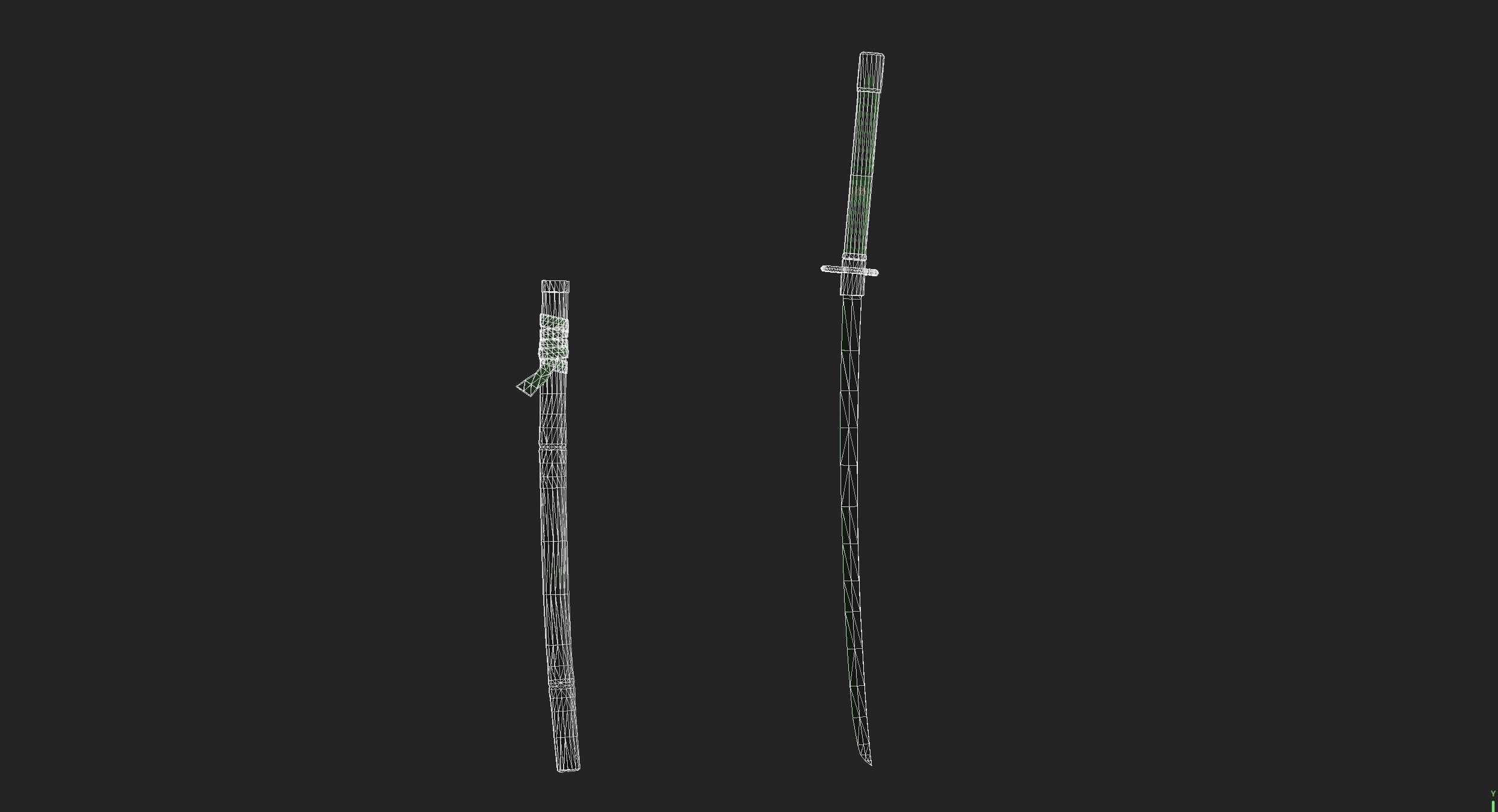 Zombie Slayer Katana Low-poly 3D model_23