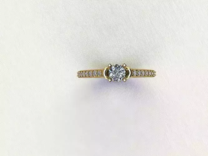 Ring center stone 7 mm 3D print model