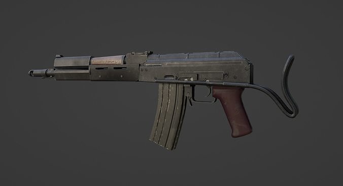 Scifi AK Low-poly 3D model