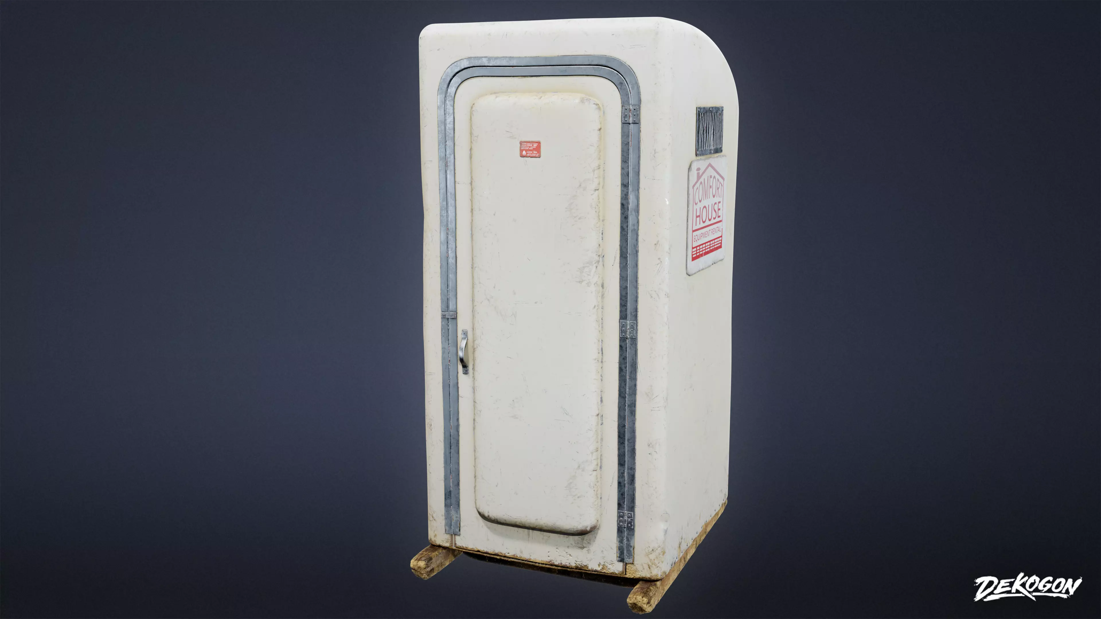 INDUSTRIAL - Porta Potty 01 - LOW POLY AND NANITE Low-poly 3D model_0