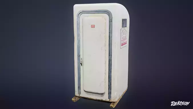 INDUSTRIAL - Porta Potty 01 - LOW POLY AND NANITE Low-poly 3D model
