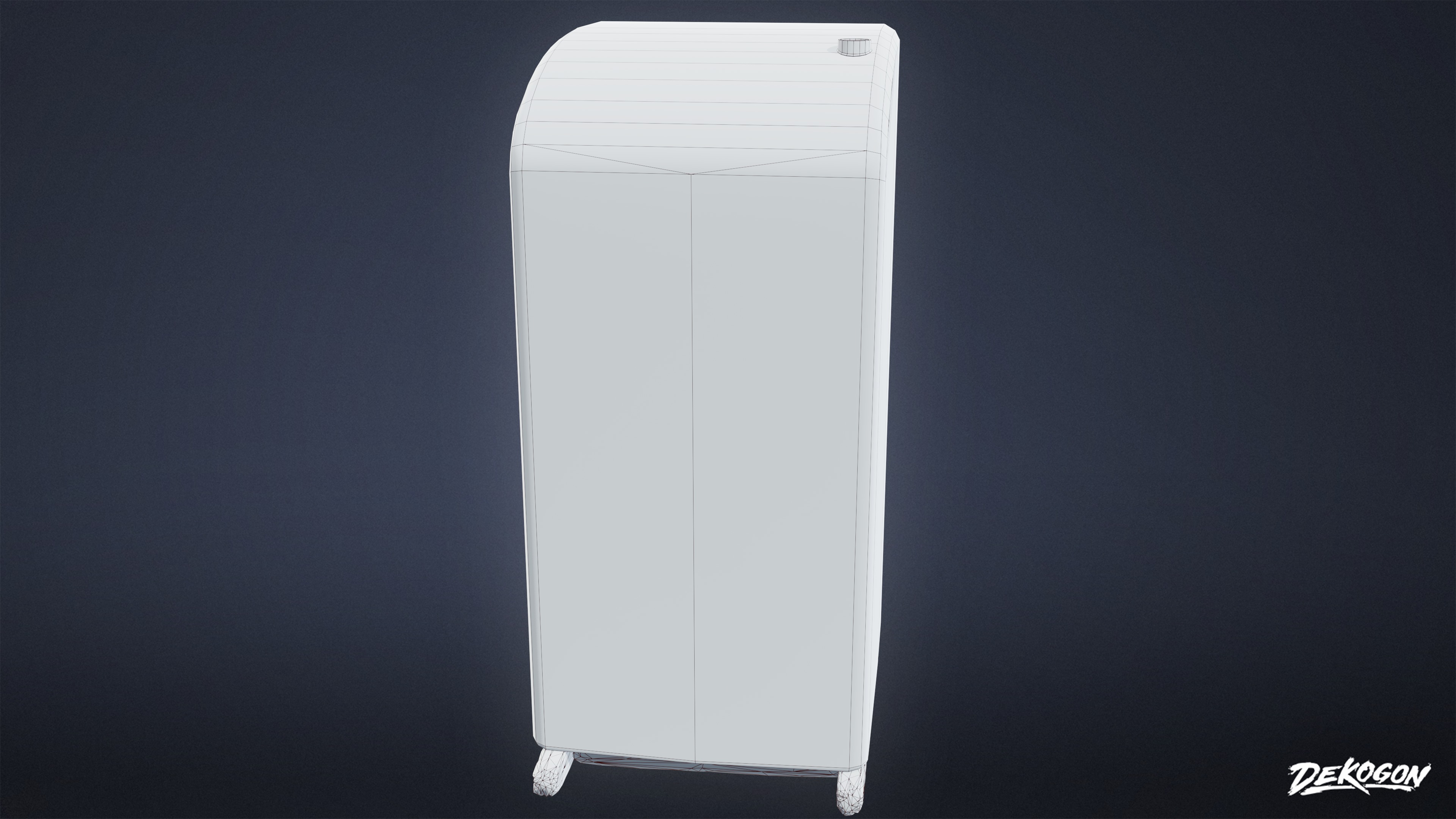 INDUSTRIAL - Porta Potty 01 - LOW POLY AND NANITE Low-poly 3D model_9