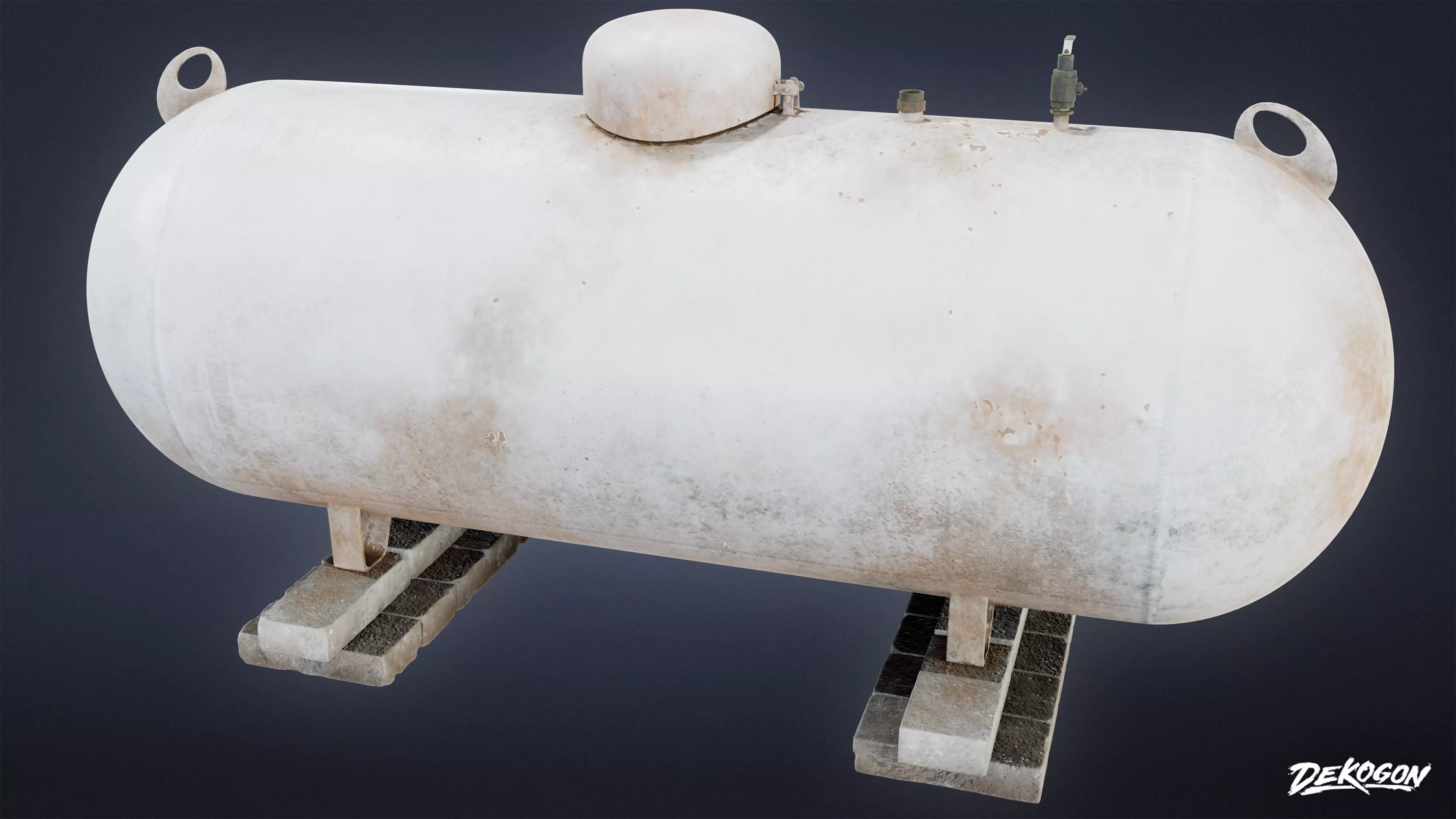INDUSTRIAL - Propane Large 01 - LOW POLY AND NANITE Low-poly 3D model