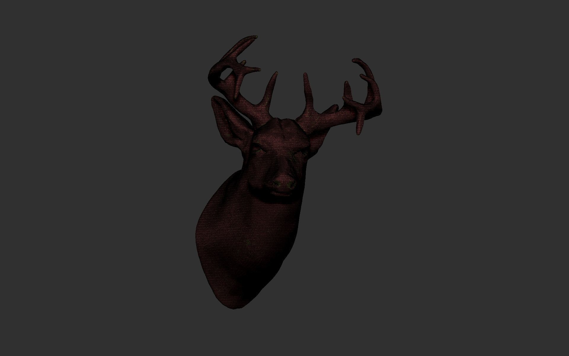 Deer head-WALL MOUNTED 3D print model_11