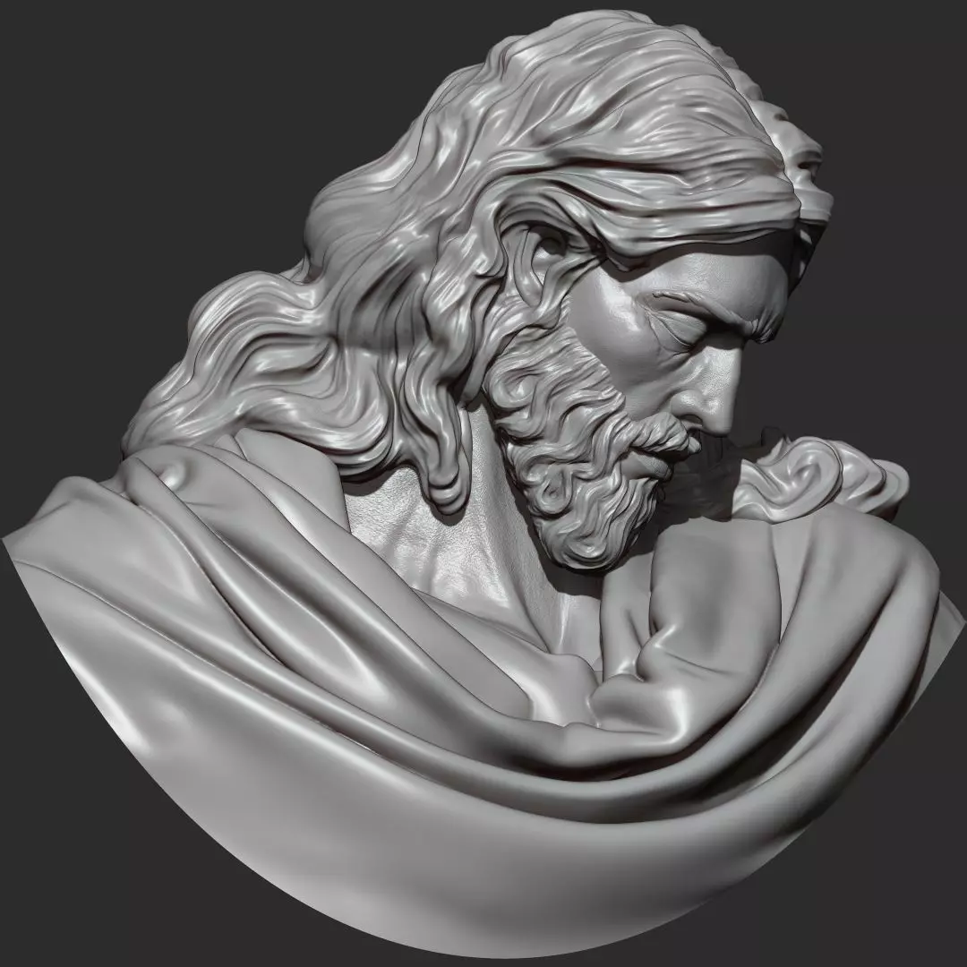 Jesus Christ Bust 3D print model_0