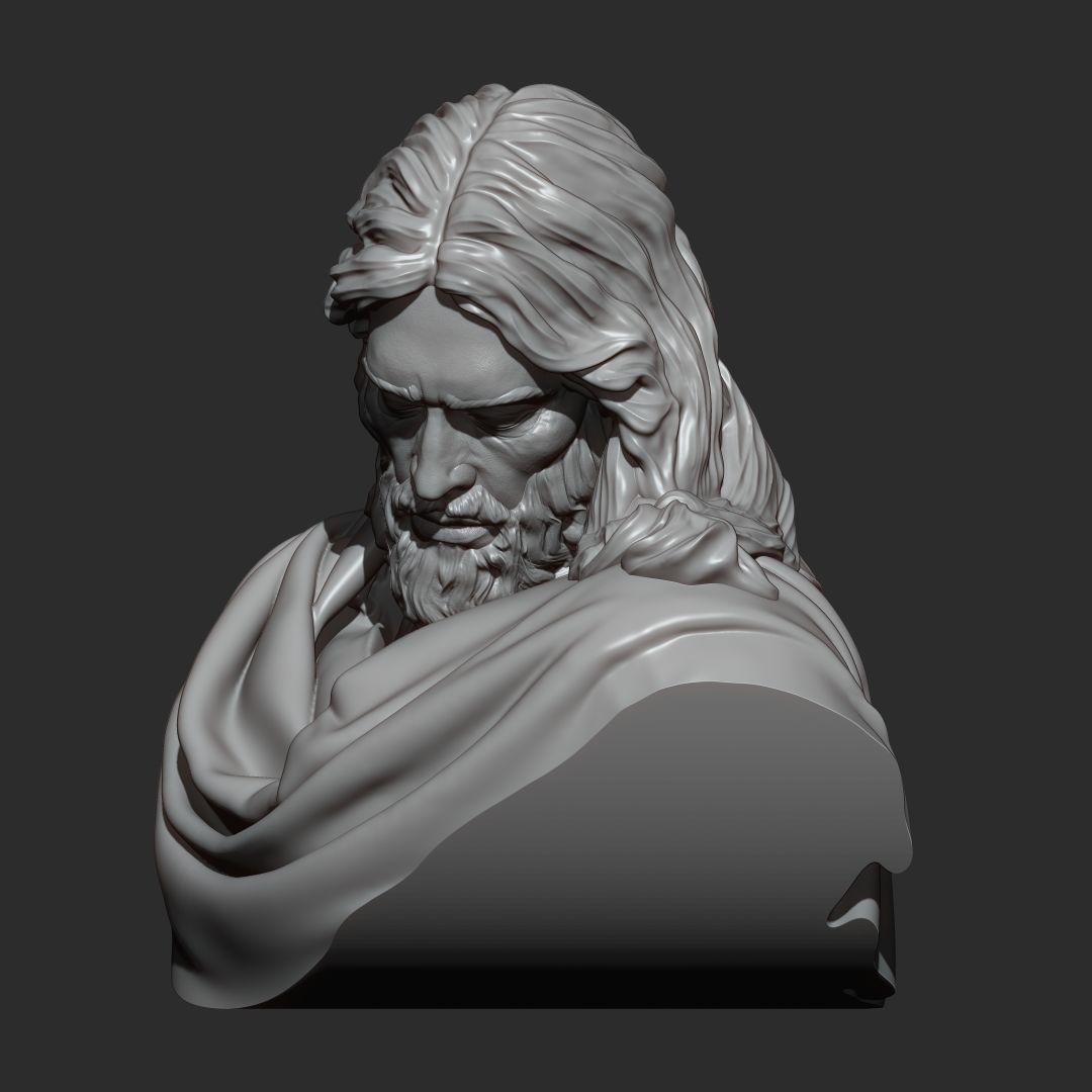 Jesus Christ Bust 3D print model_2