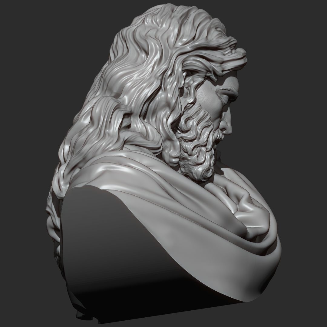 Jesus Christ Bust 3D print model_4