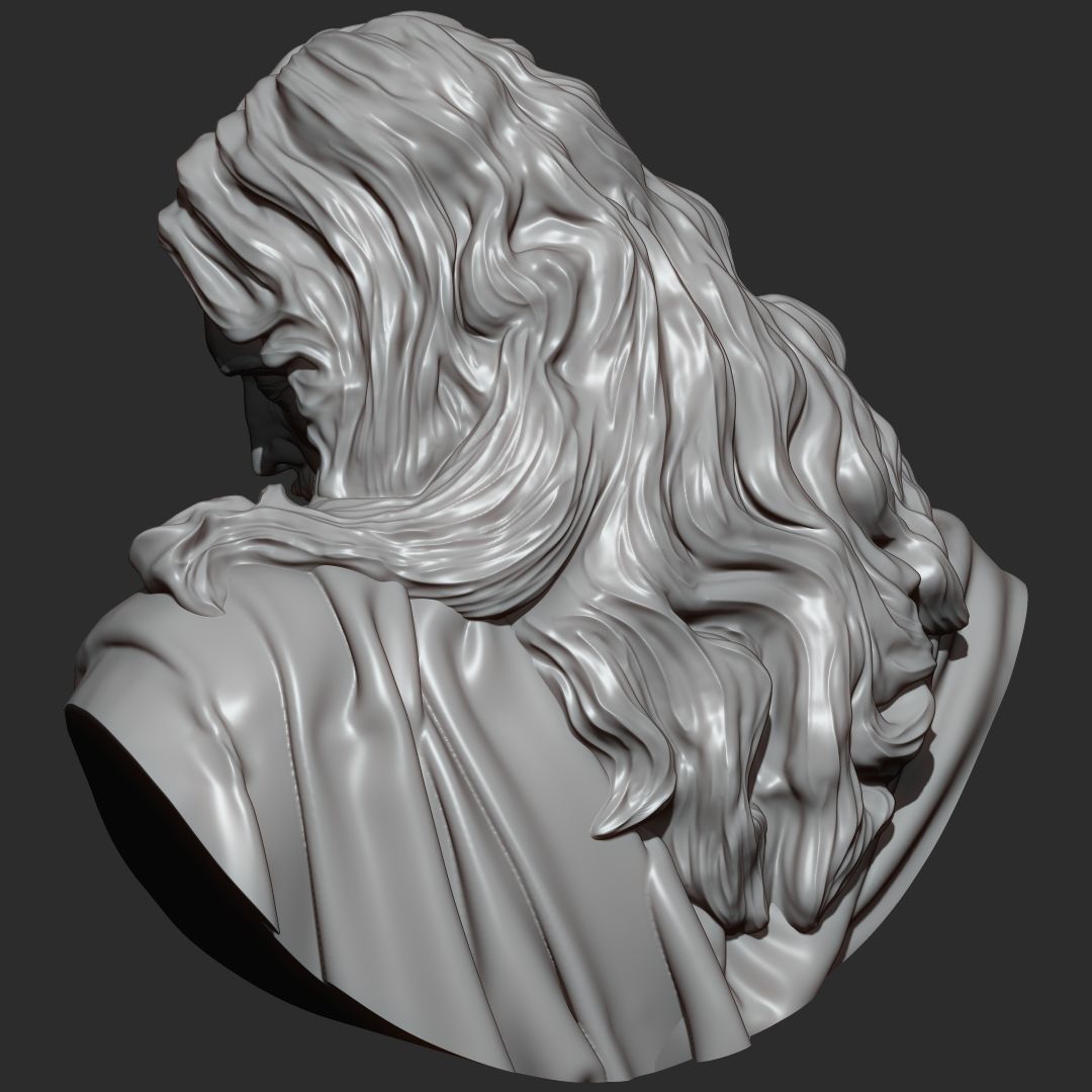 Jesus Christ Bust 3D print model_3
