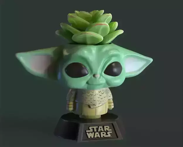 Baby Yoda plantpot