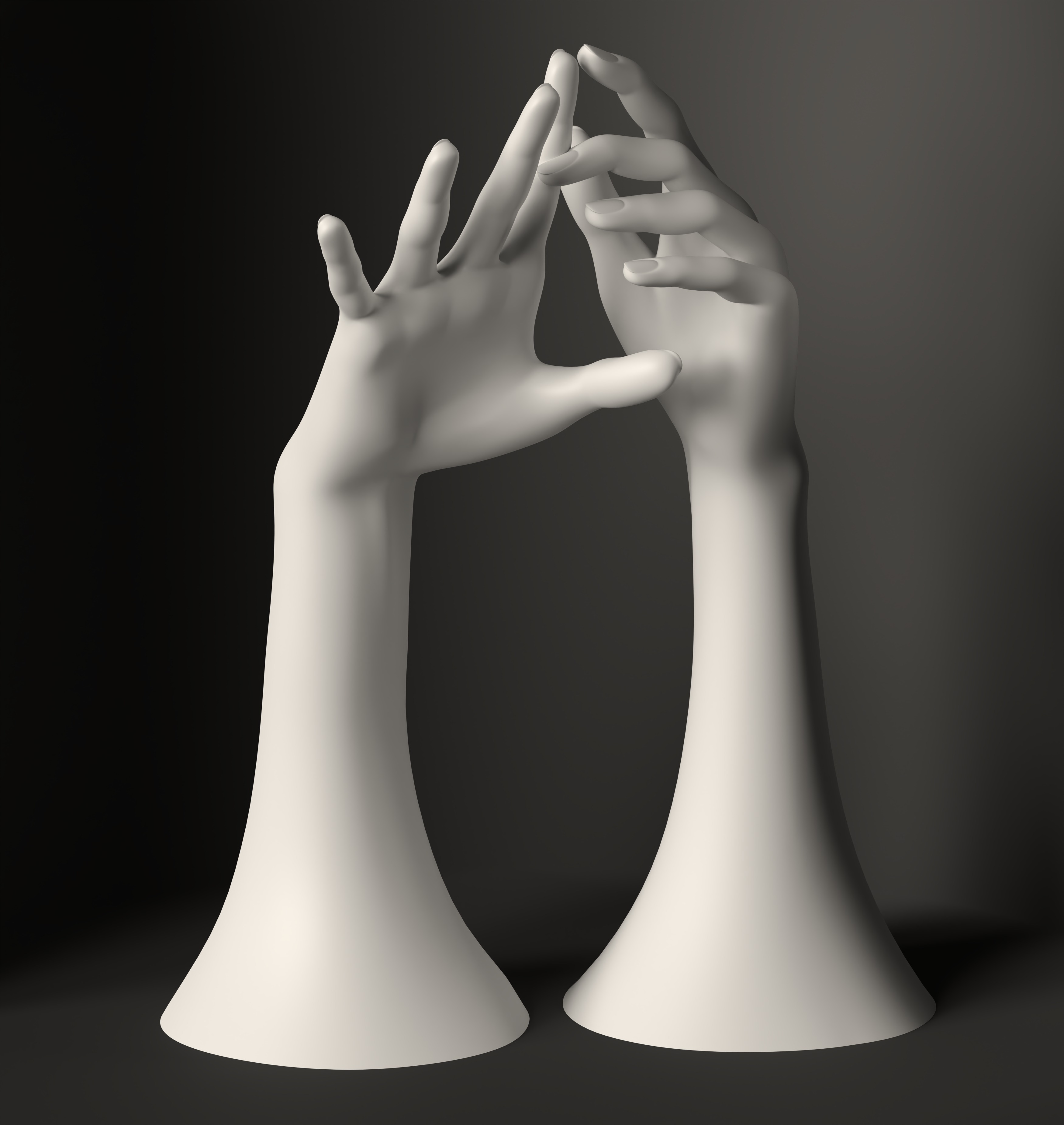 Hands collection 3D print model_1
