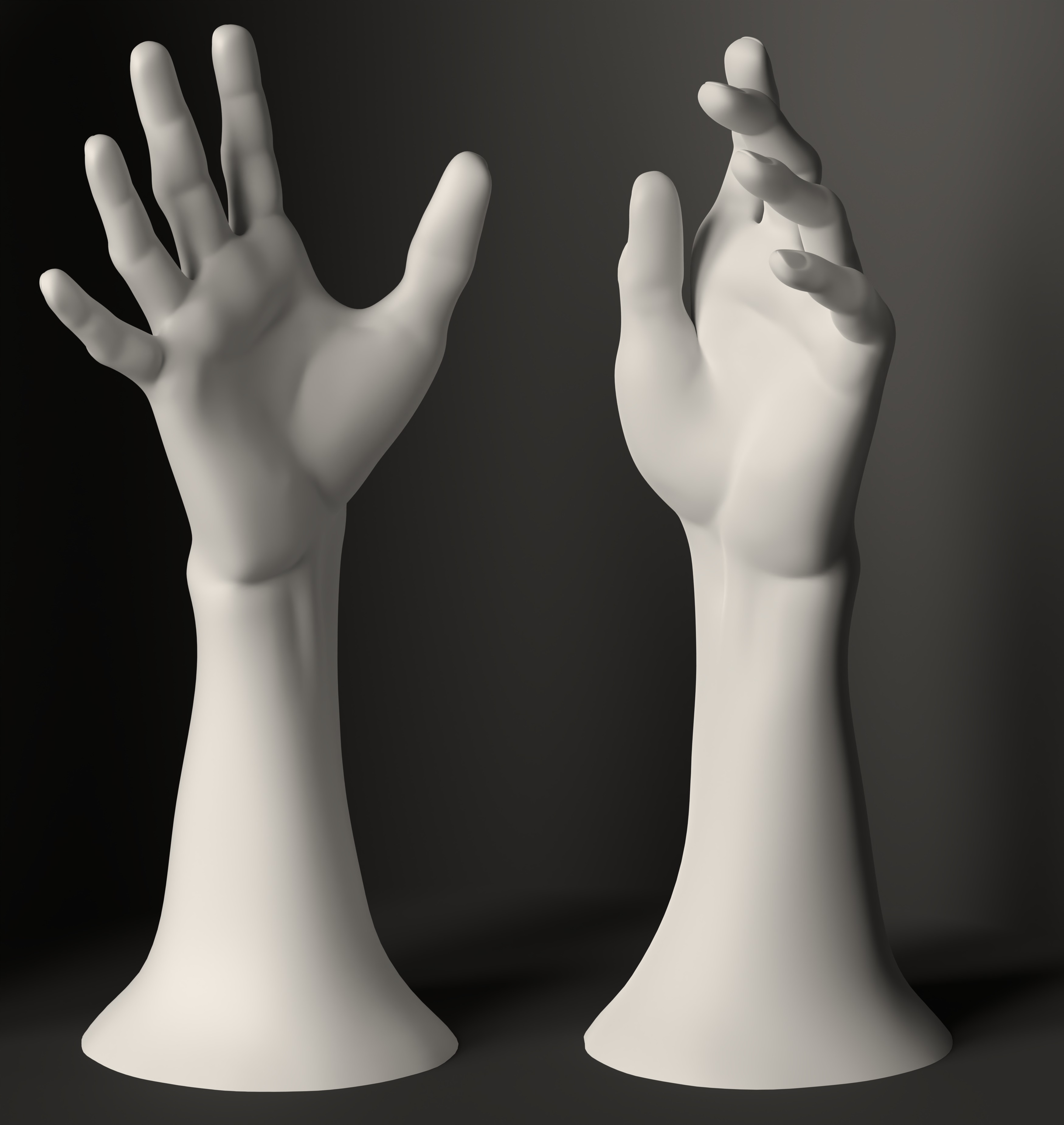Hands collection 3D print model_2