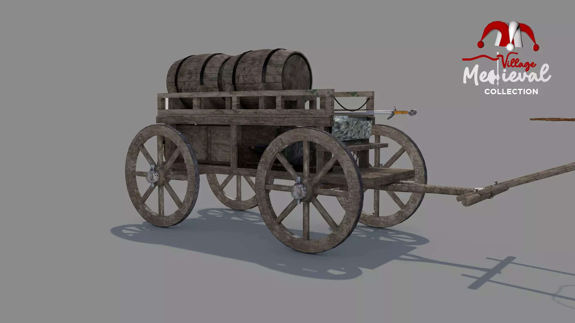 Medieval Wagon 3D model