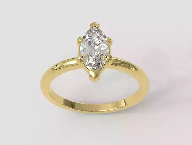 10mm x 5mm Marquise Gemstone Classic Ring