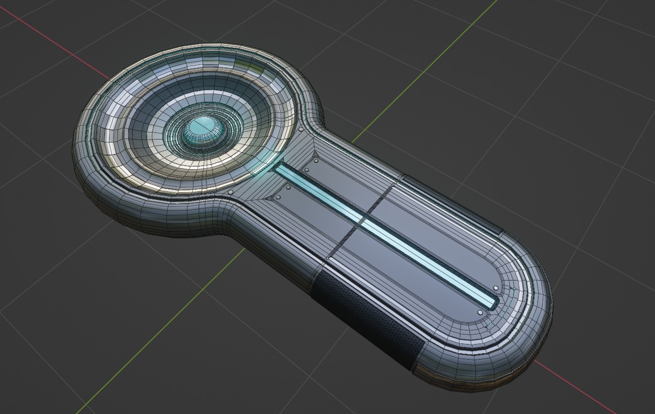 Futuristic Thermal Machine Low-poly 3D model_6